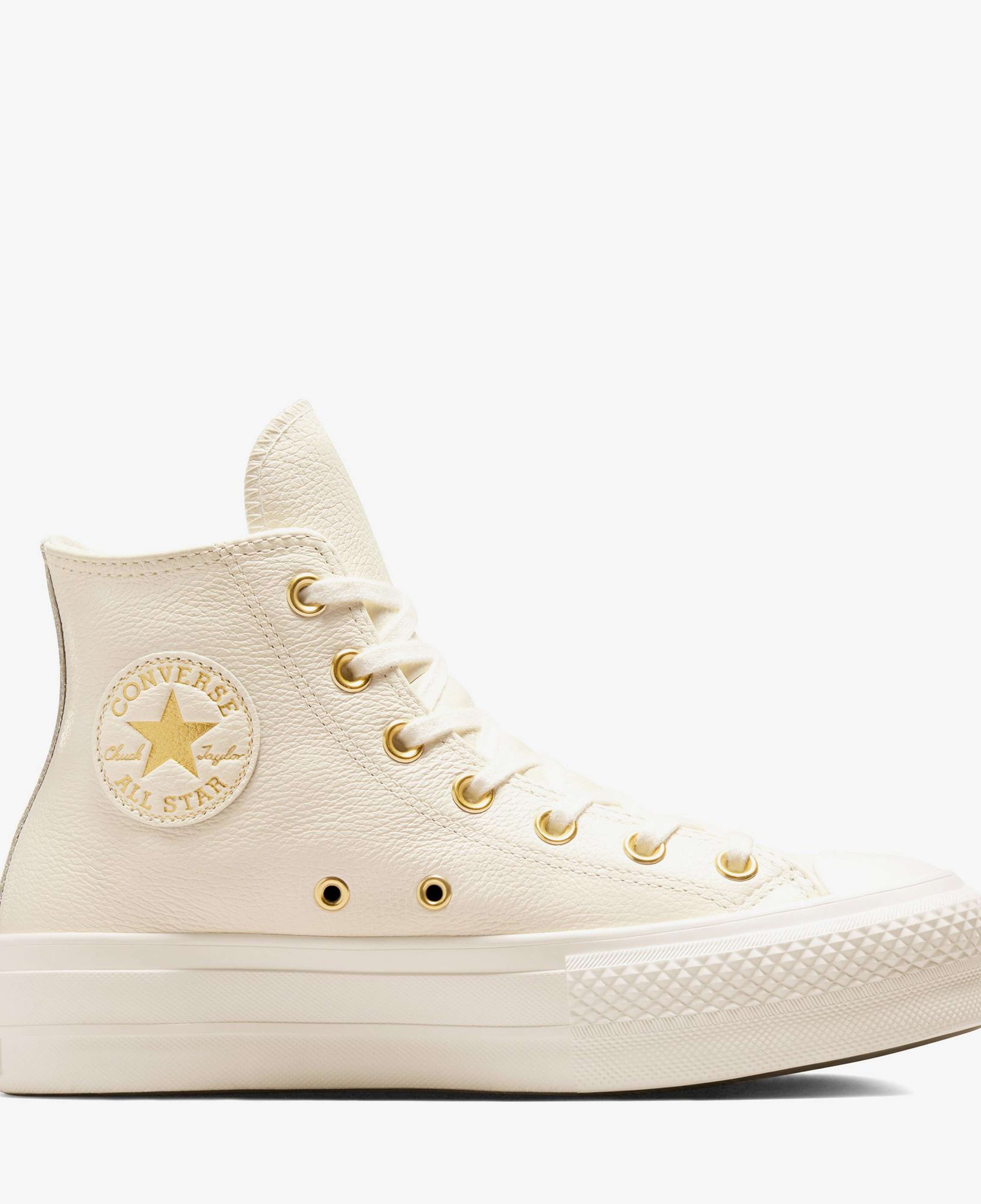 Converse Chuck Taylor All Star Lift Kadın Krem Deri Sneaker