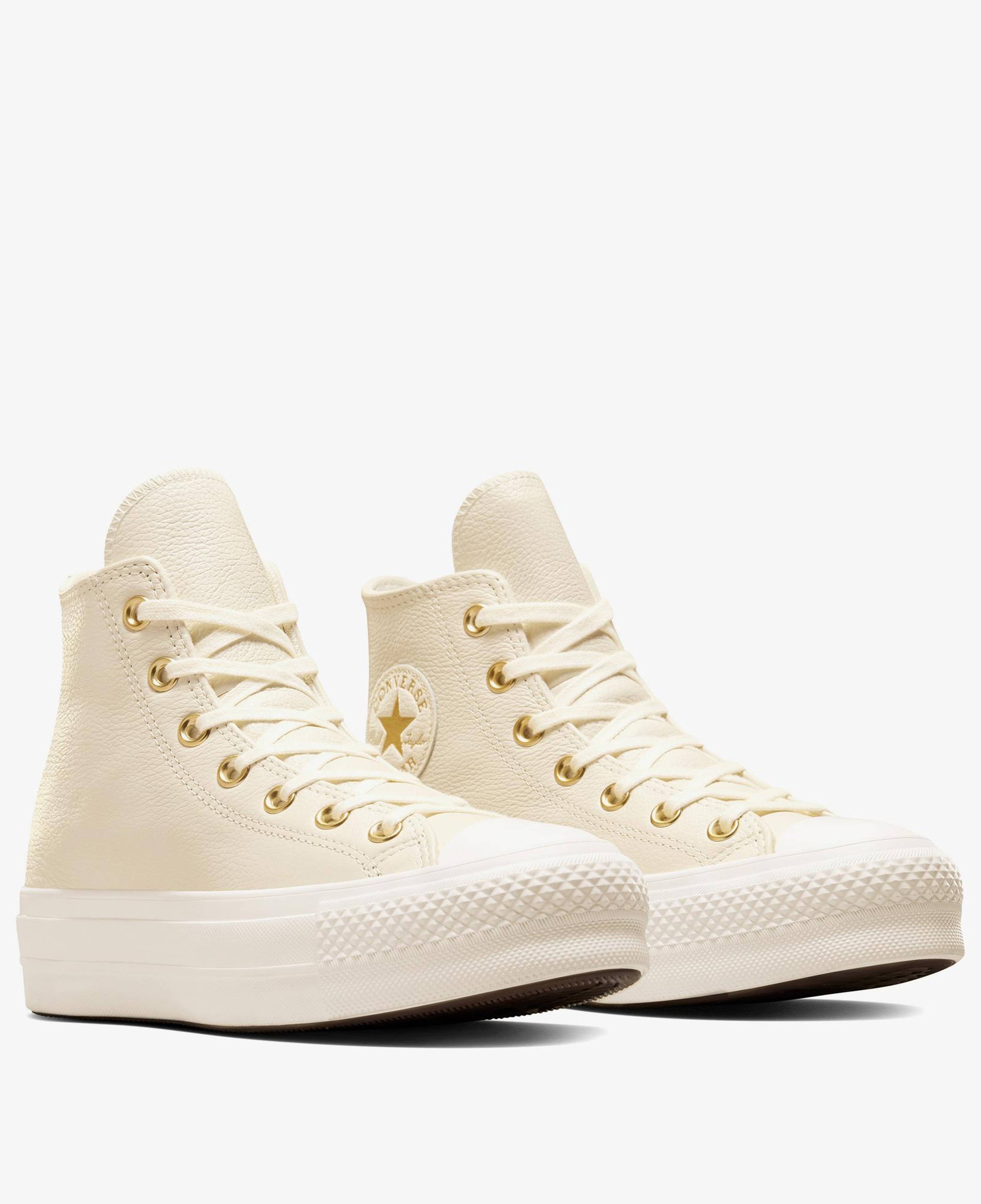 Converse Chuck Taylor All Star Lift Kadın Krem Deri Sneaker