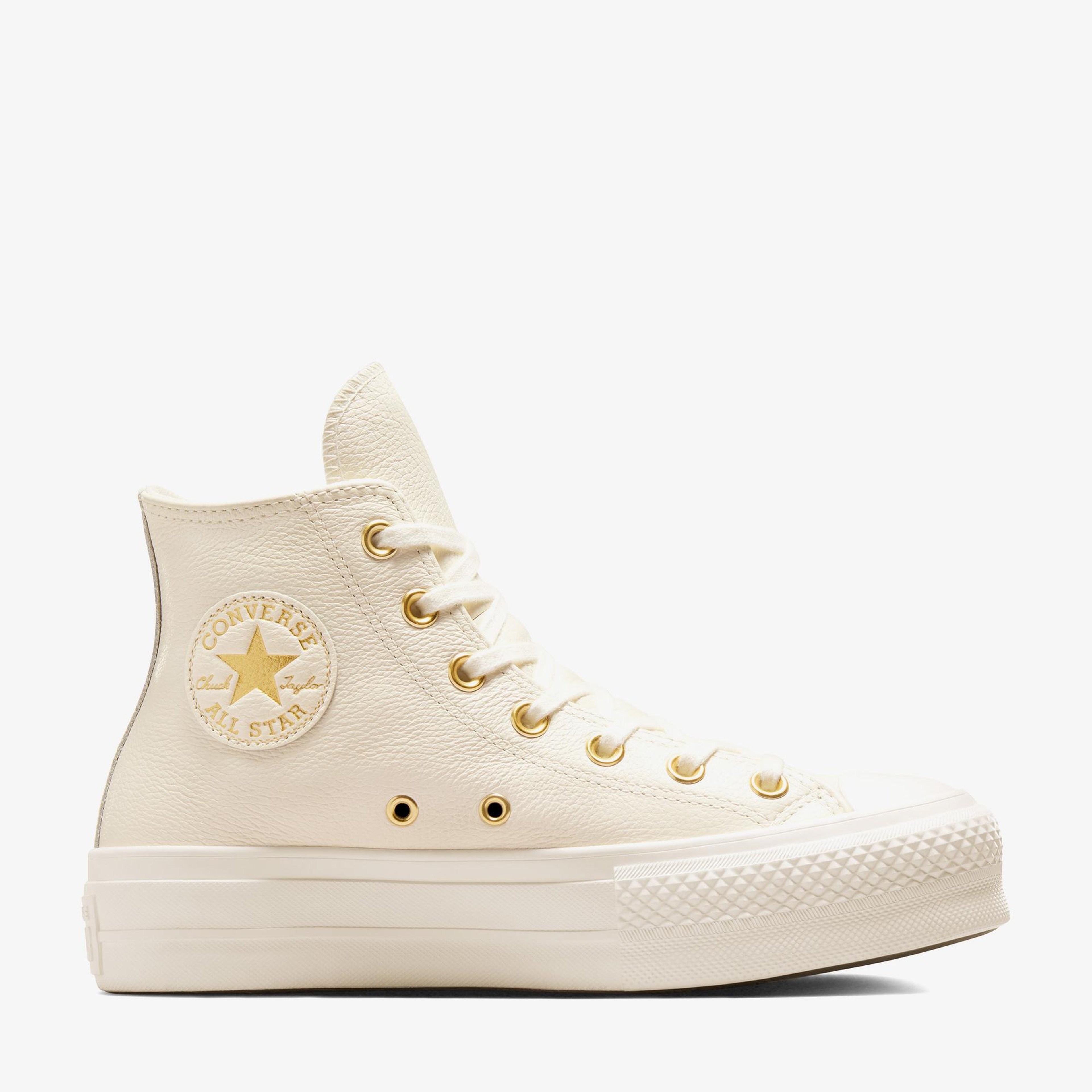 Converse Chuck Taylor All Star Lift Kadın Krem Deri Sneaker