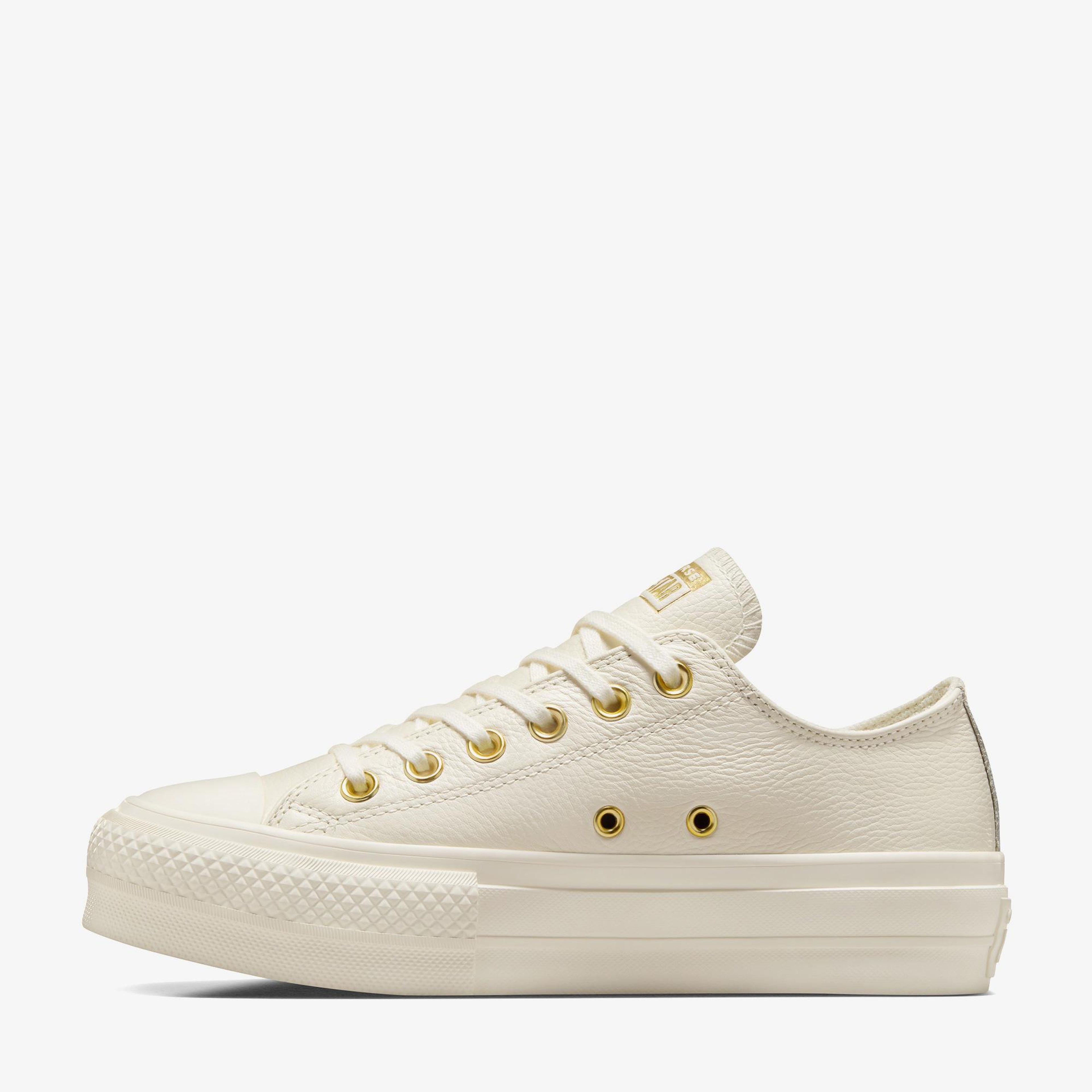 Converse Chuck Taylor All Star Lift Kadın Krem Deri Sneaker