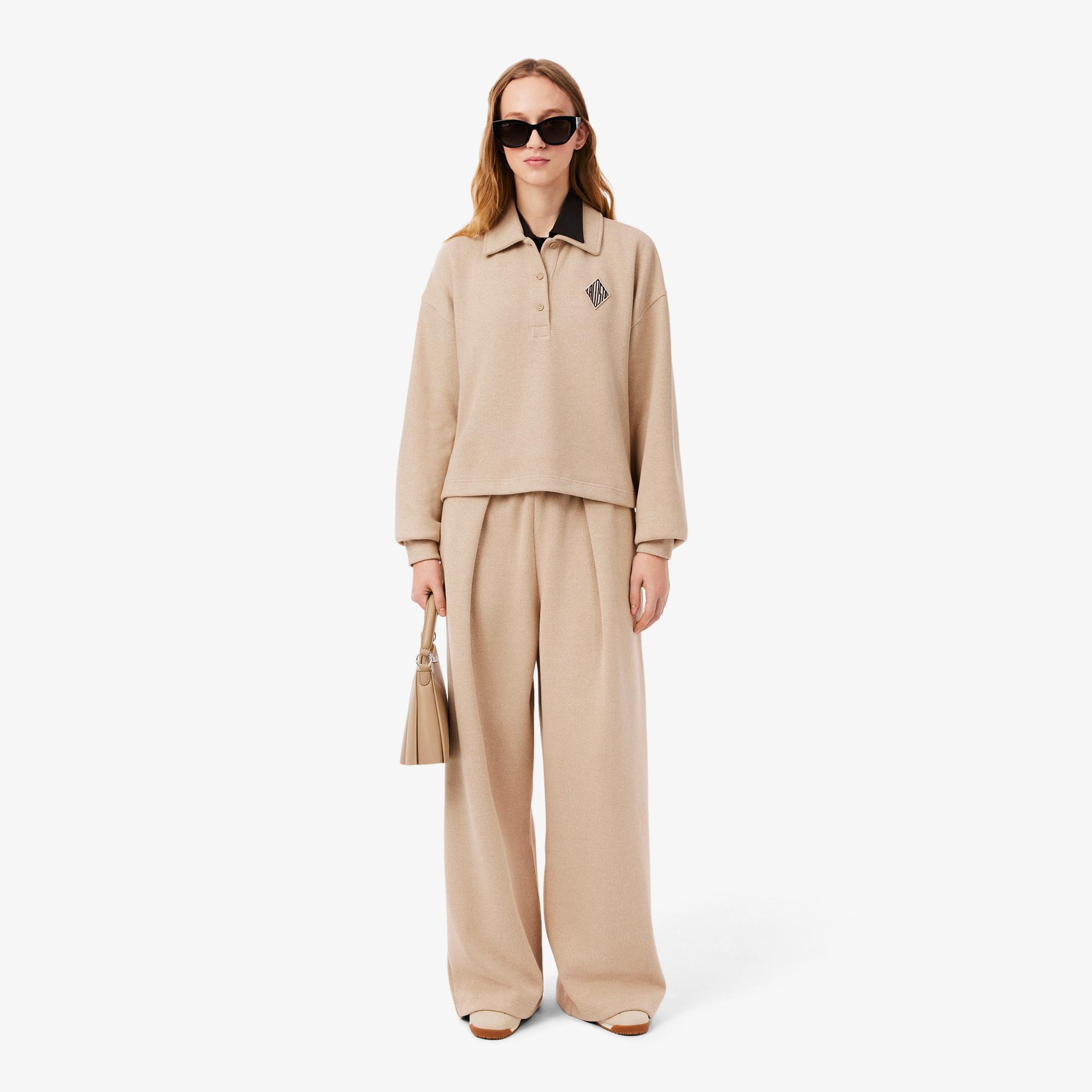 Lacoste Kadın Oversize Fit Bej Eşofman Altı