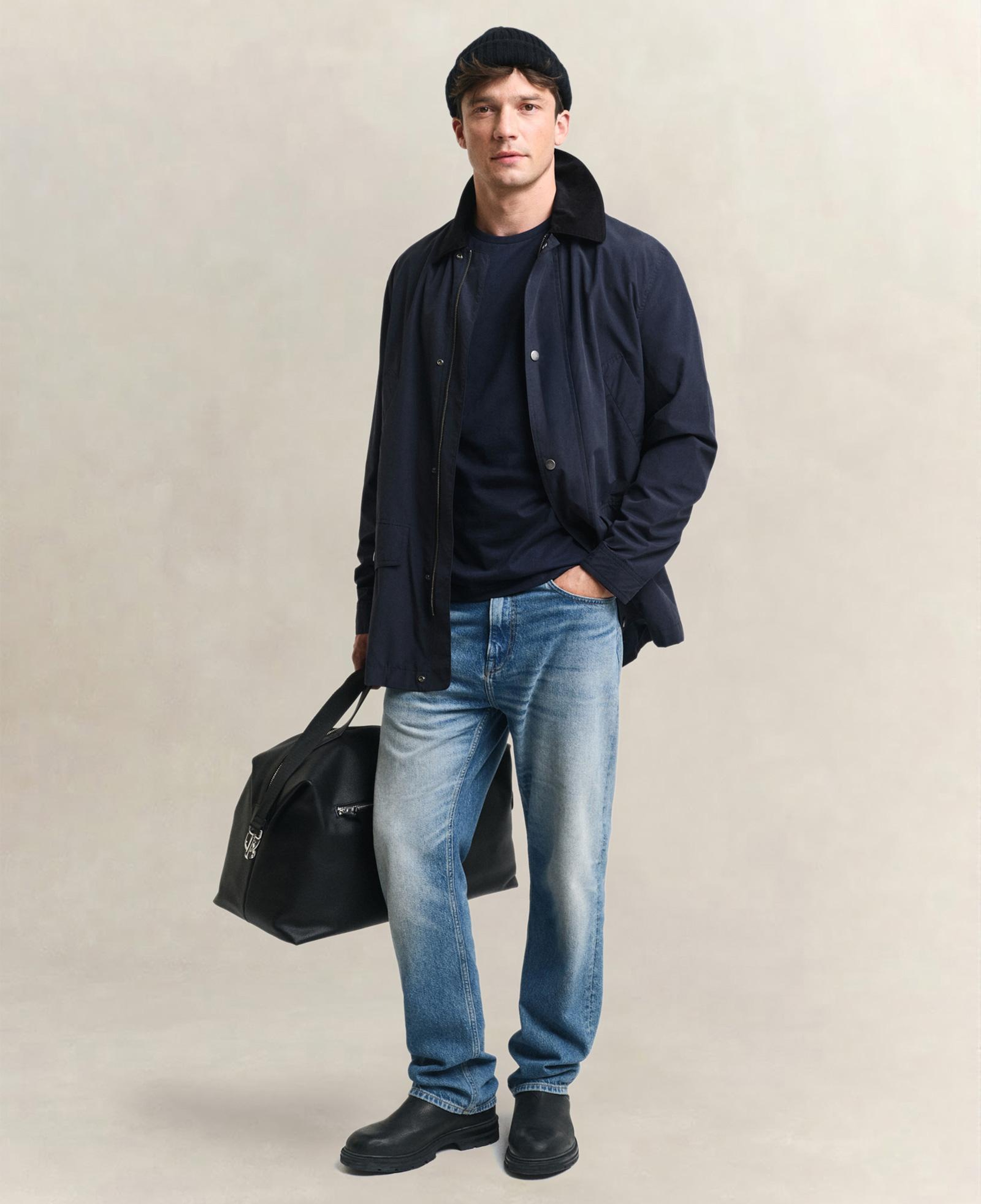 GANT Erkek Lacivert Regular Fit Bisiklet Yaka Uzun Kollu T-Shirt