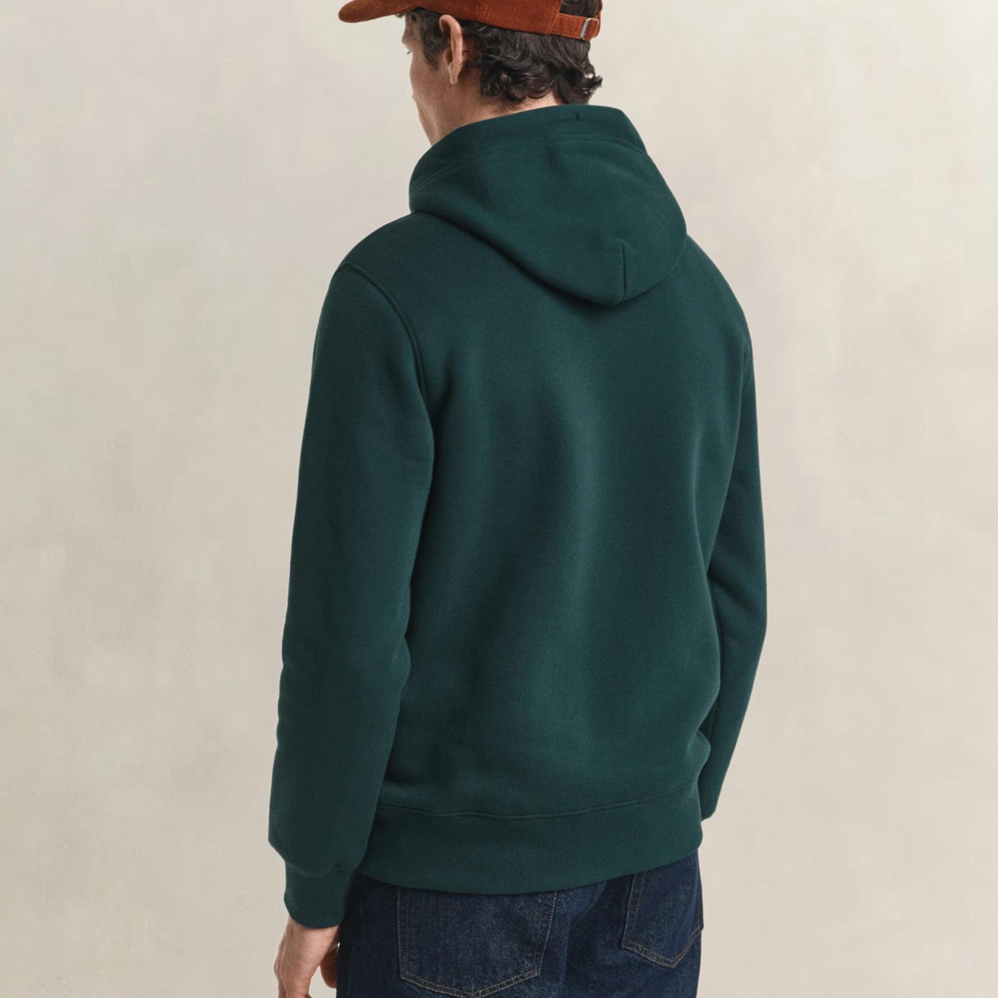 GANT Erkek Yeşil Regular Fit Kapüşonlu Sweatshirt