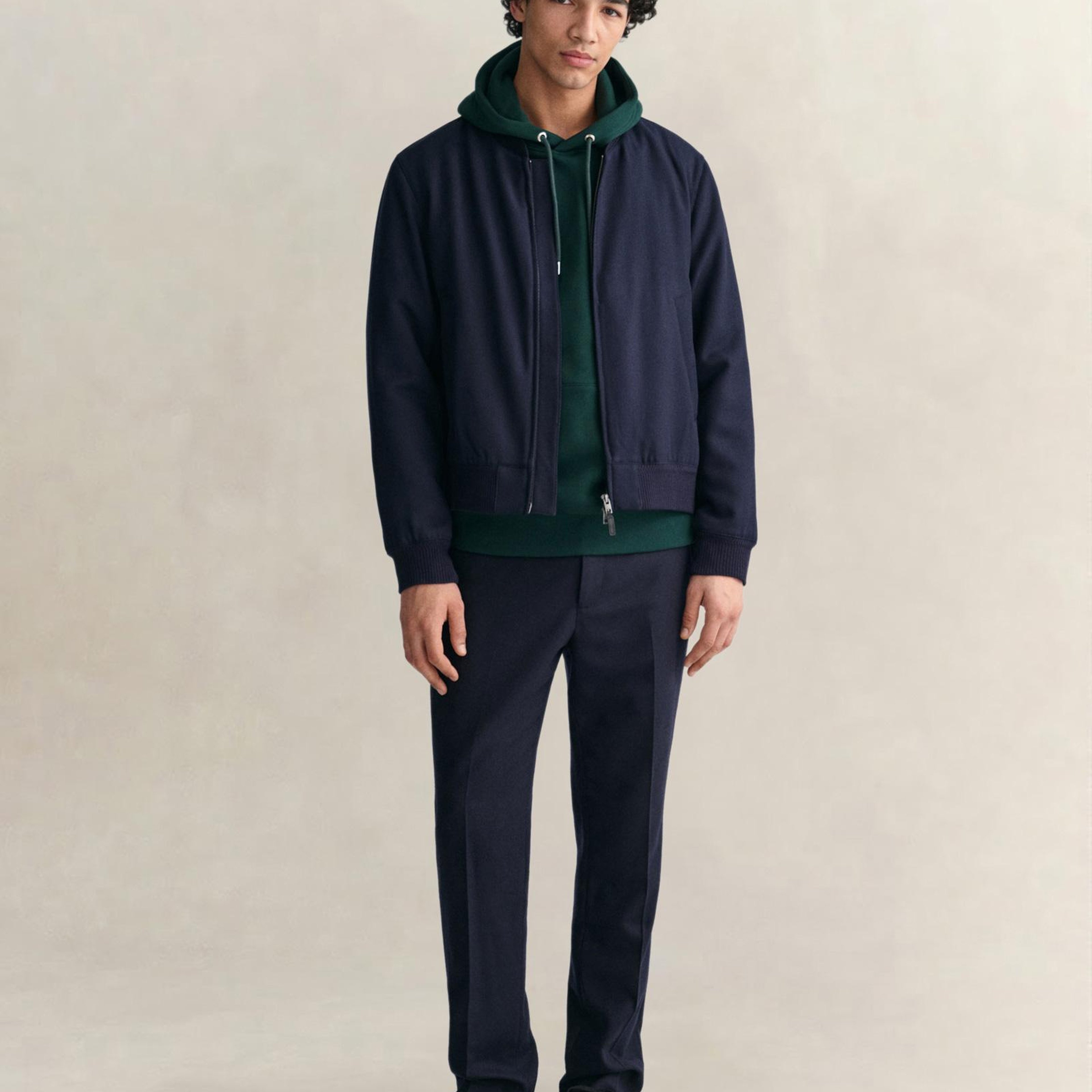GANT Erkek Yeşil Regular Fit Kapüşonlu Sweatshirt
