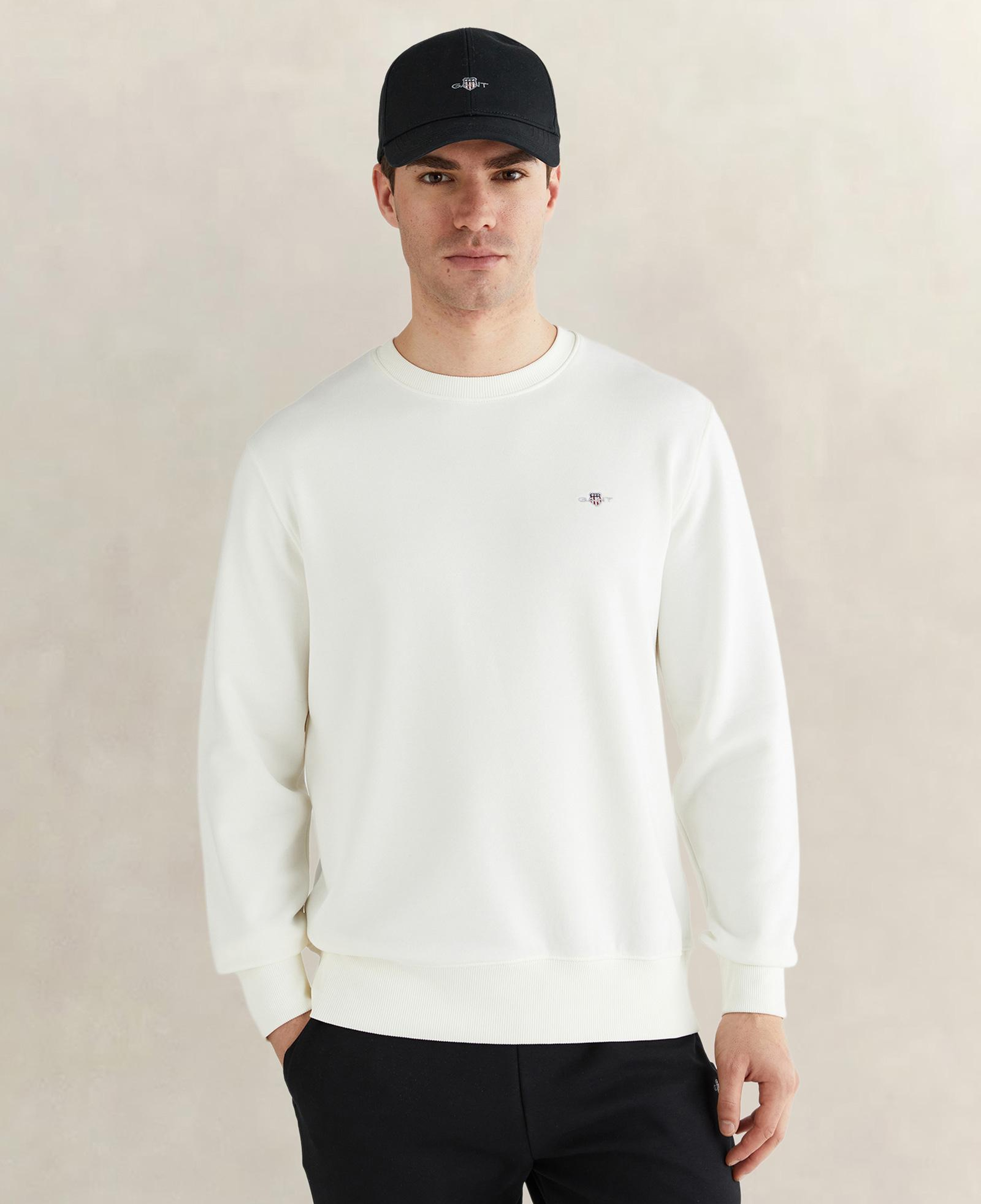 GANT Erkek Krem Regular Fit Bisiklet Yaka Sweatshirt