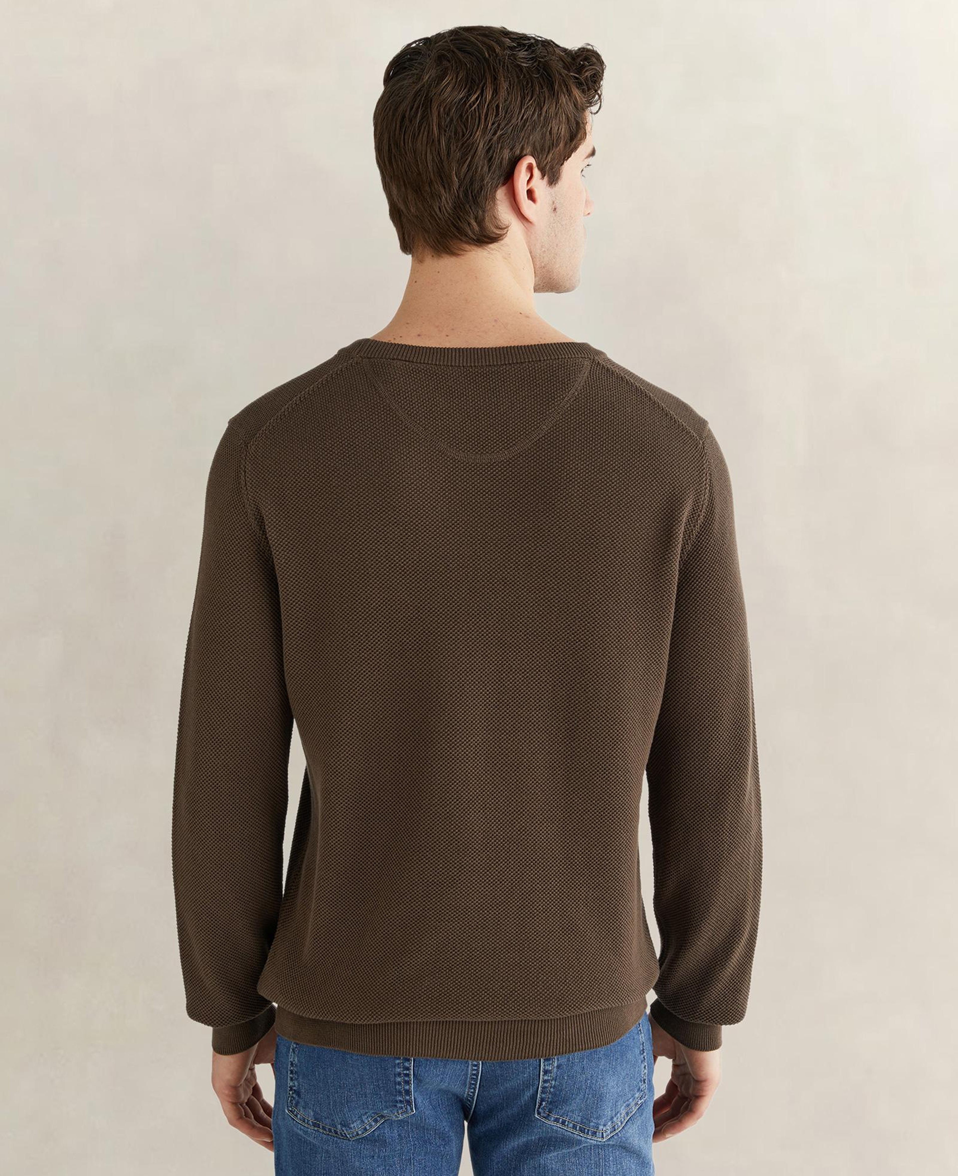 GANT Erkek Kahverengi Regular Fit Bisiklet Yaka Triko