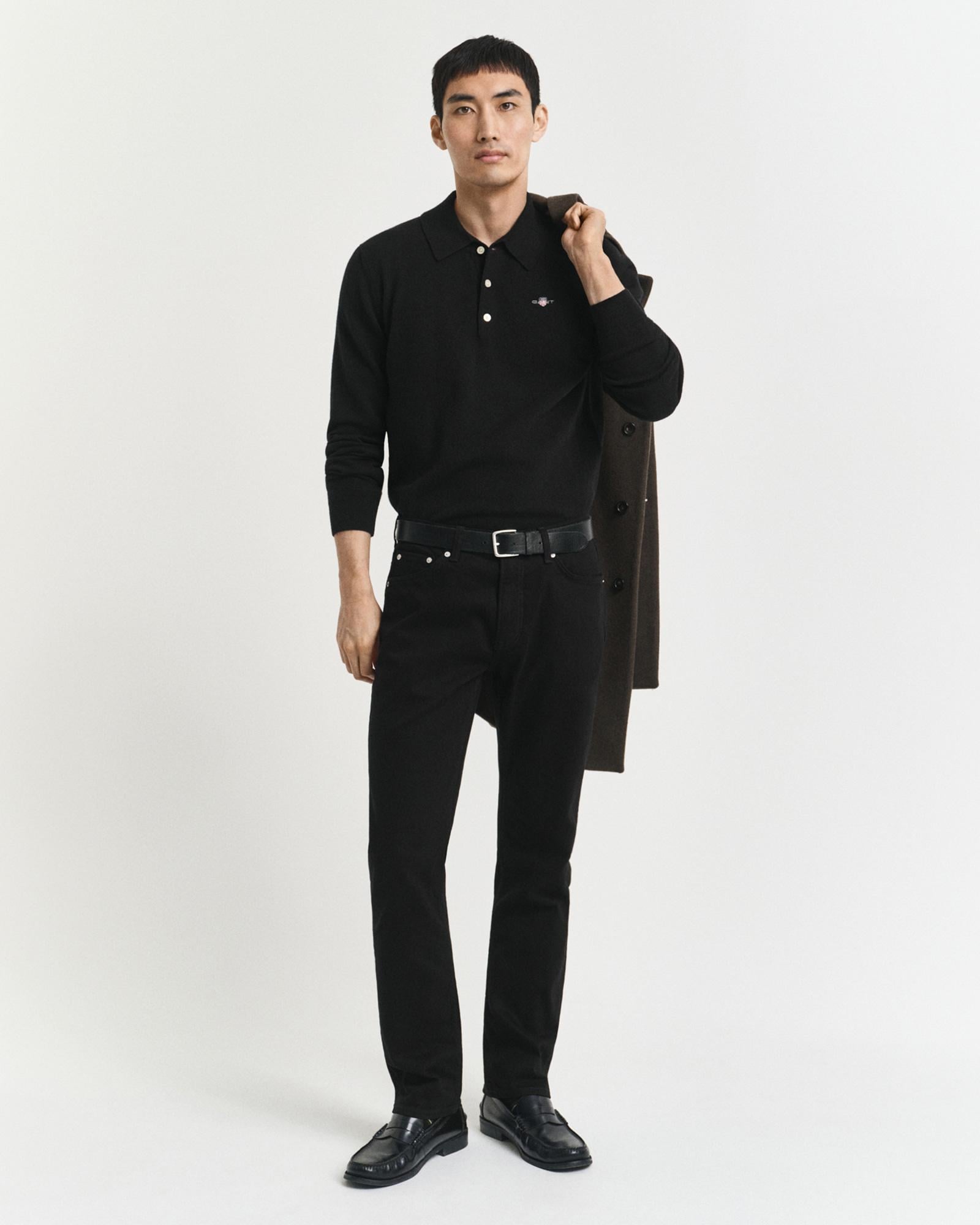 GANT Erkek Siyah Regular Fit Jean
