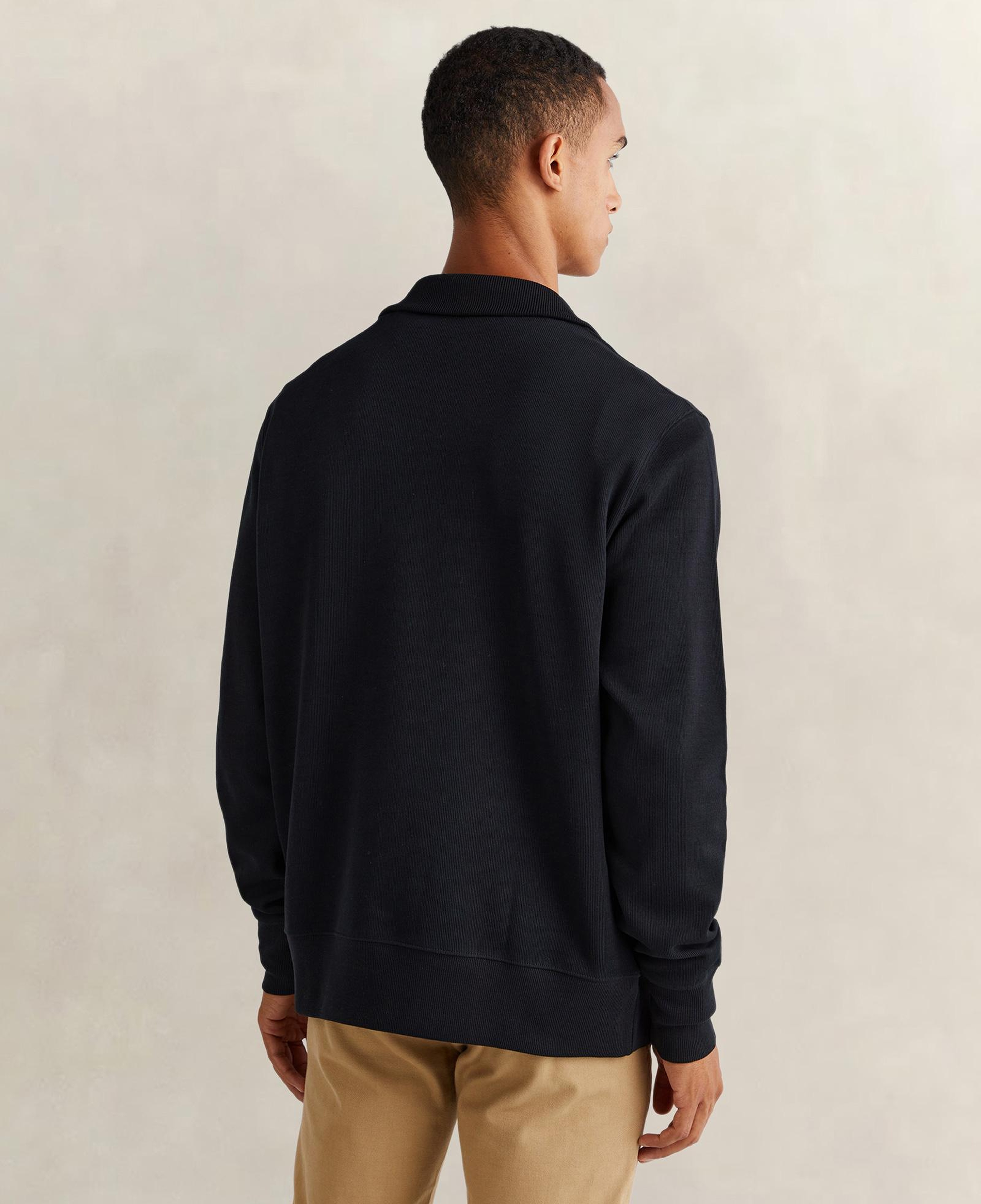 GANT Erkek Siyah Regular Fit Yarım Fermuarlı Sweatshirt