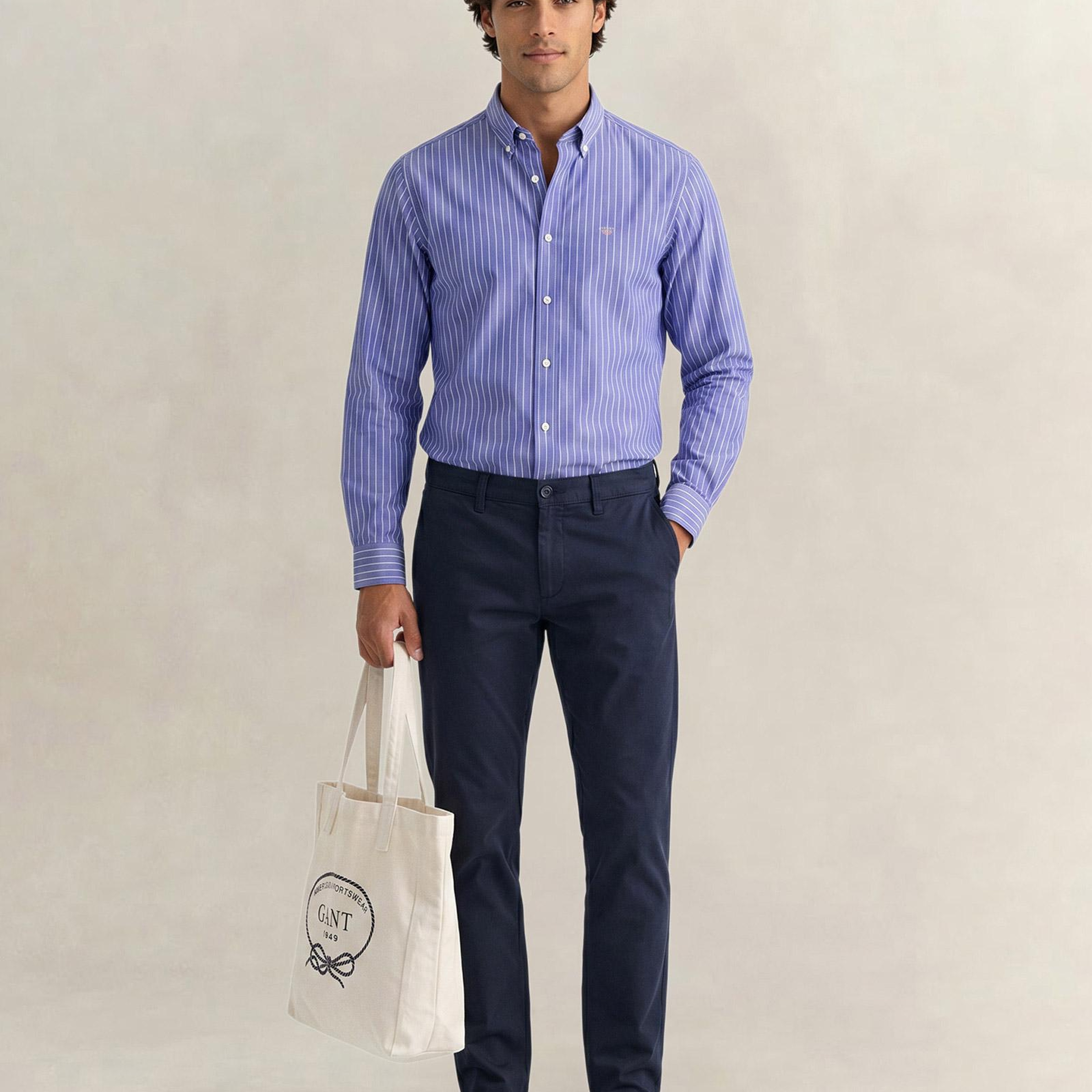 GANT Erkek Lacivert Slim Fit Pantolon
