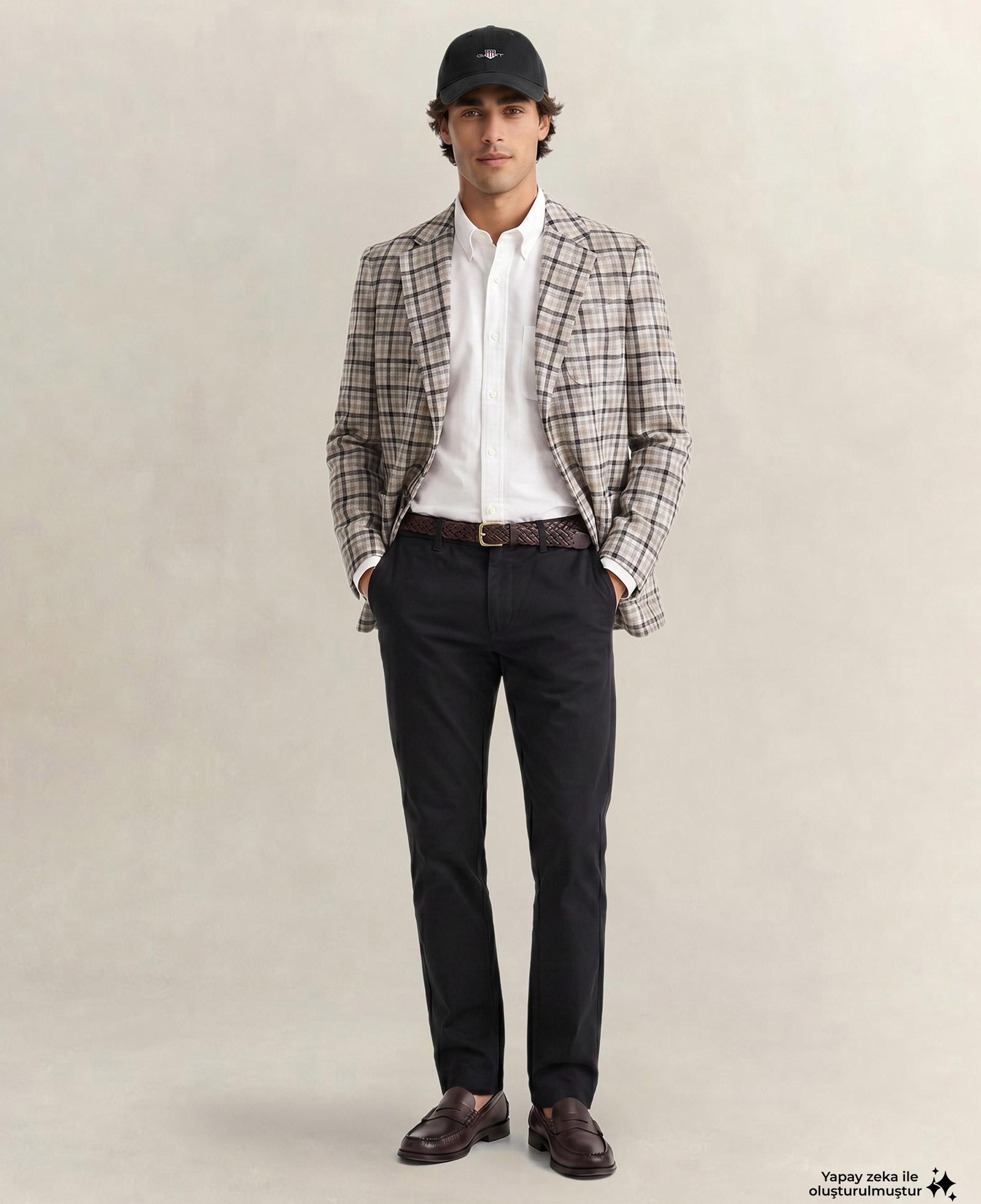 GANT Erkek Siyah Slim Fit Pantolon