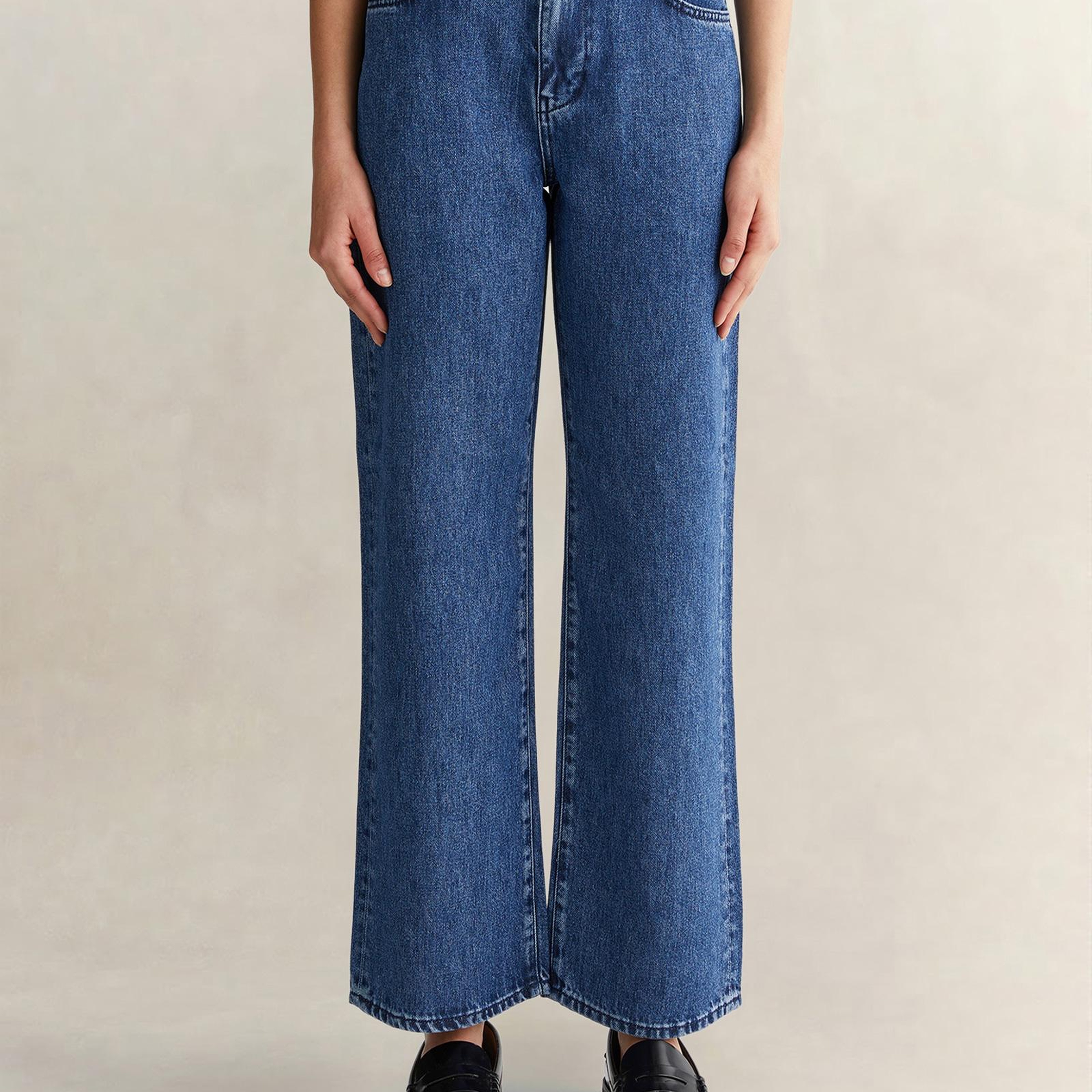 GANT Kadın Mavi Straight Fit Jean