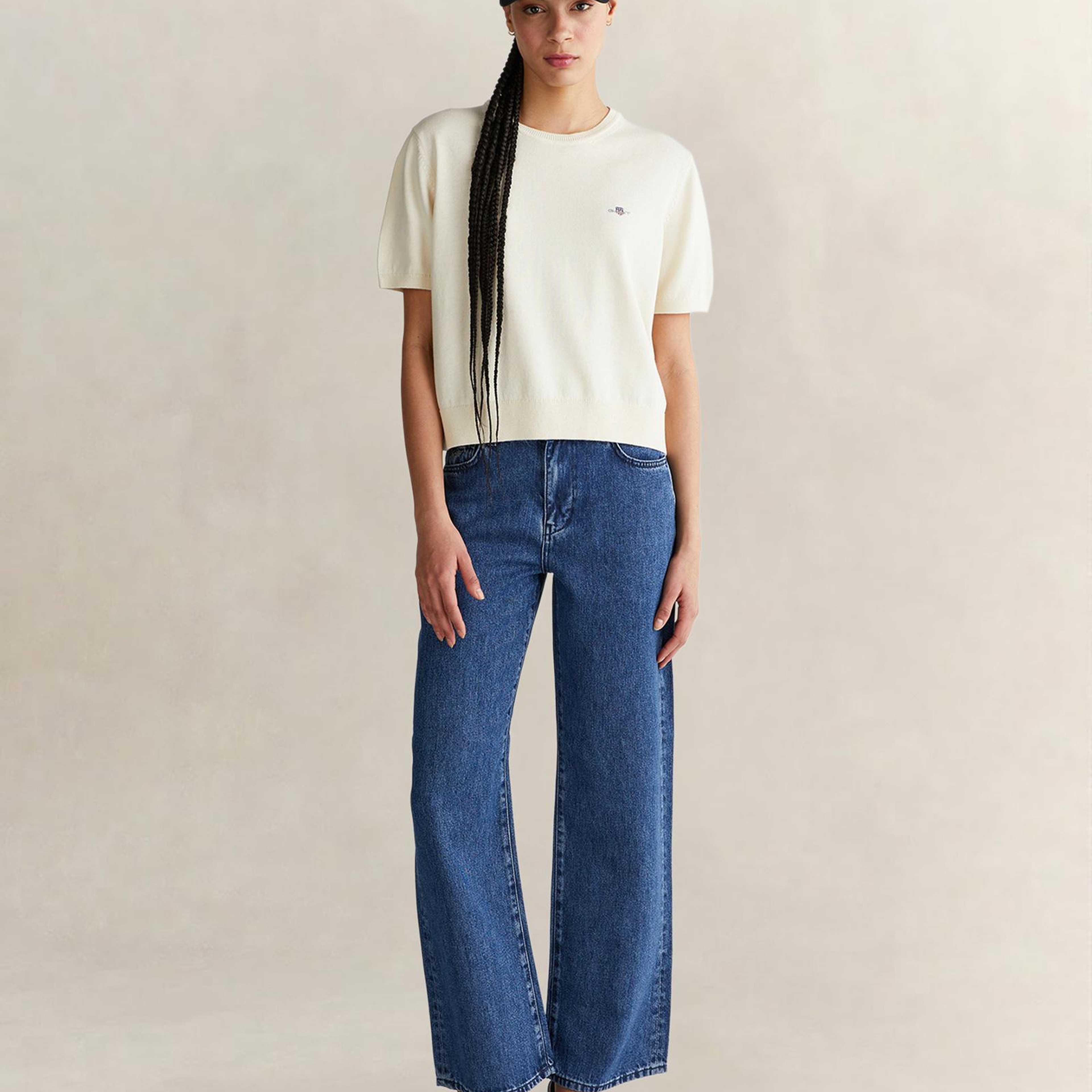 GANT Kadın Mavi Straight Fit Jean