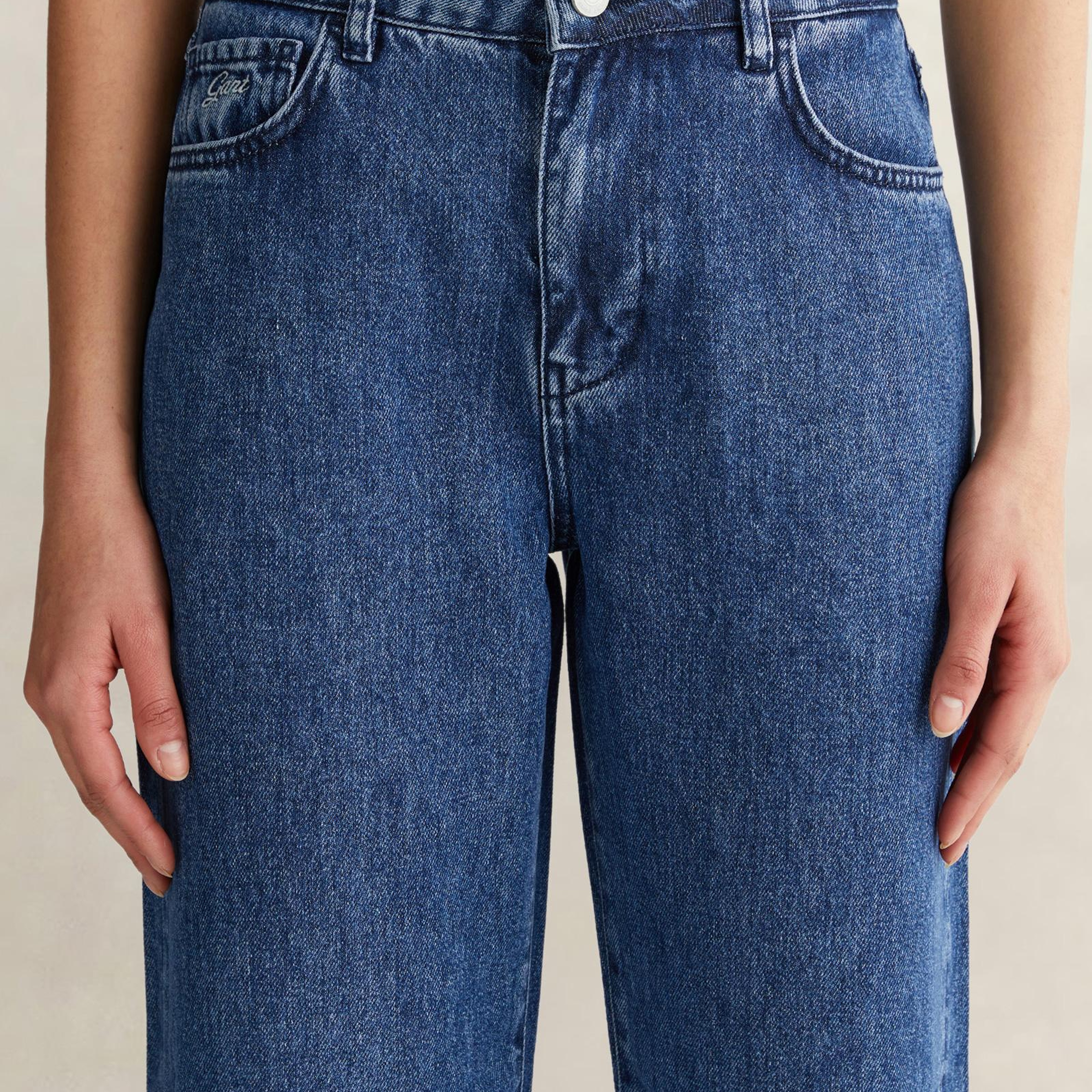 GANT Kadın Mavi Straight Fit Jean