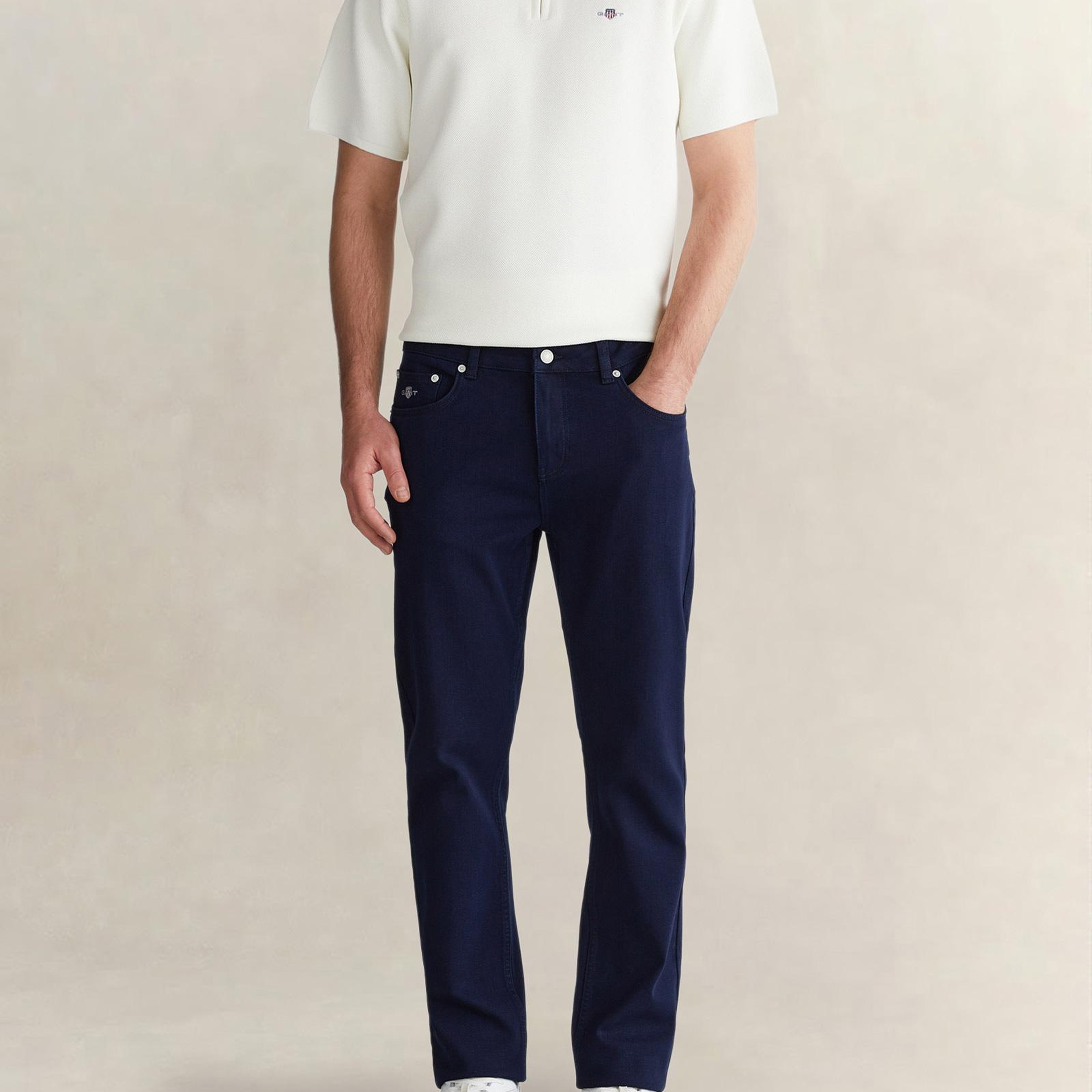 GANT Erkek Mavi Regular Fit Logolu Jean