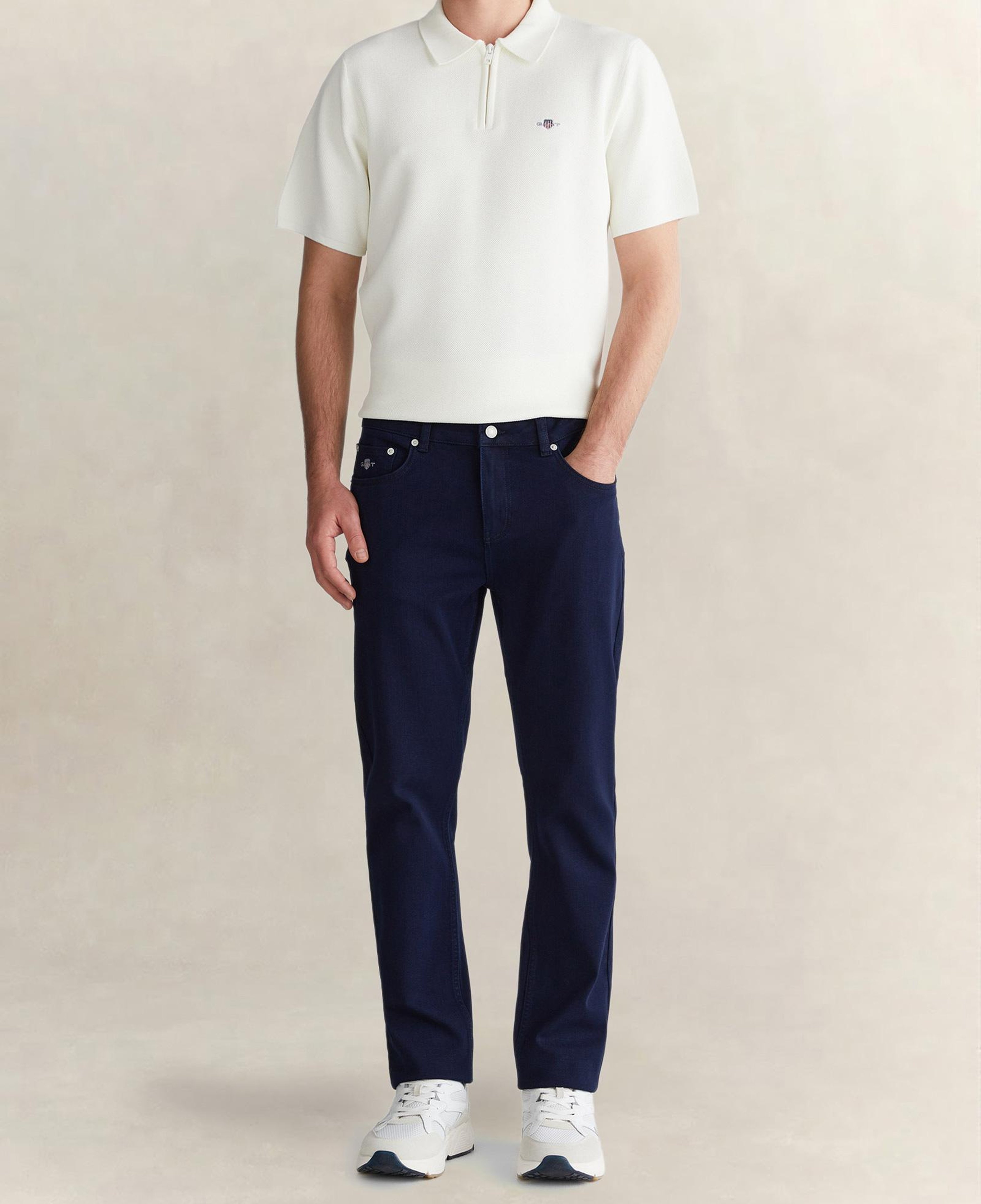 GANT Erkek Mavi Regular Fit Logolu Jean