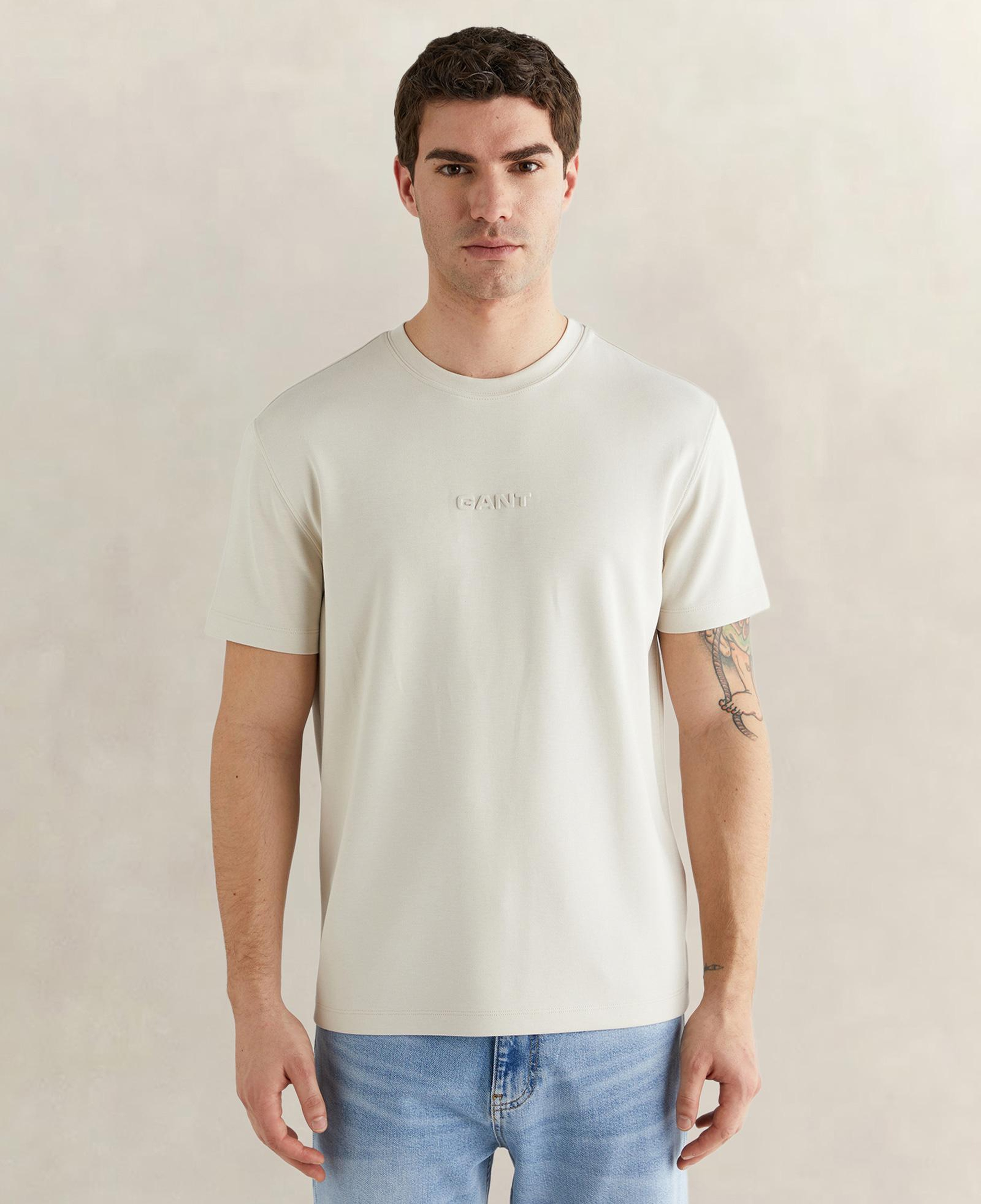GANT Erkek Bej Kısa Kollu T-Shirt