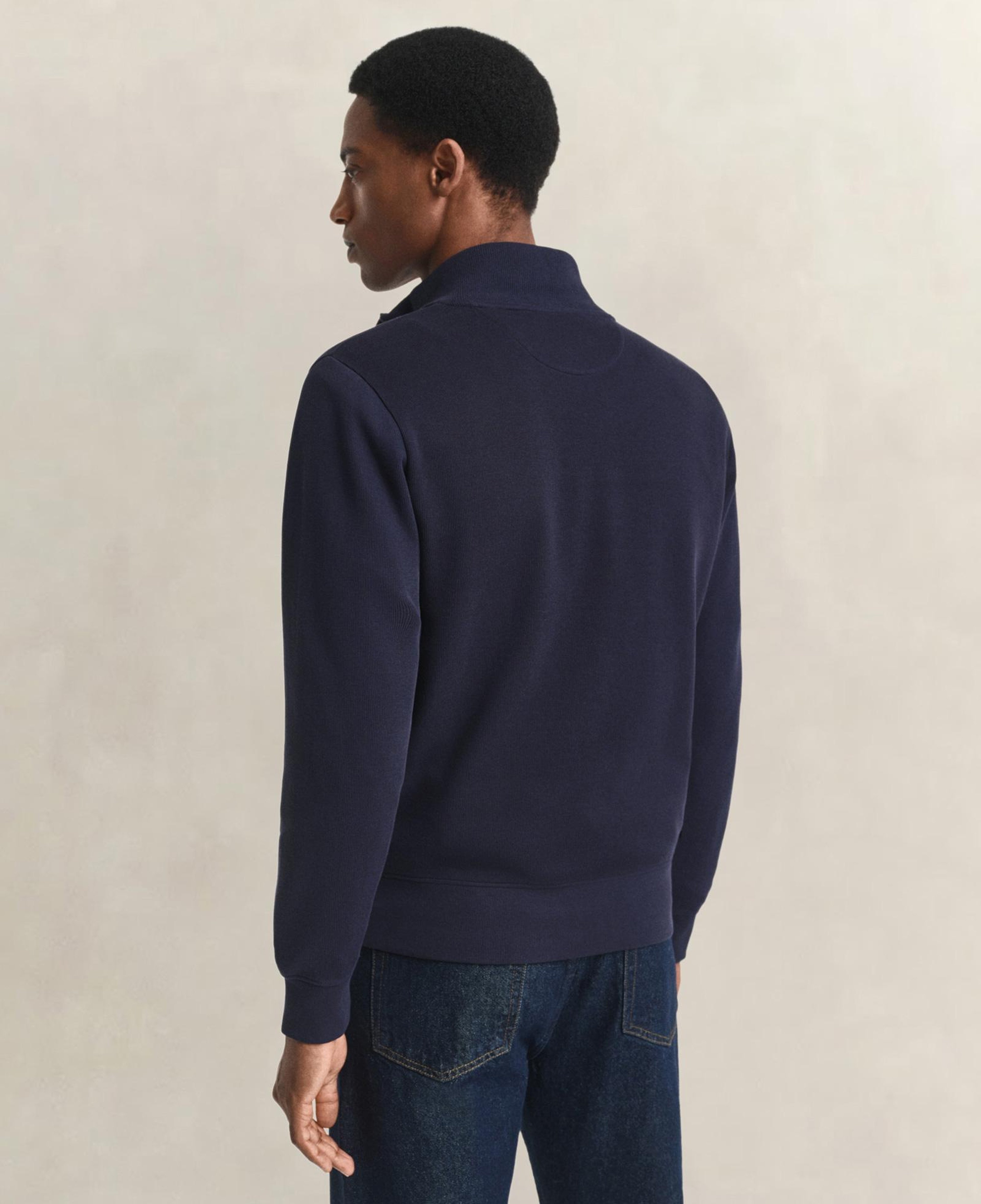 GANT Erkek Lacivert Regular Fit Yarım Fermuarlı Sweatshirt