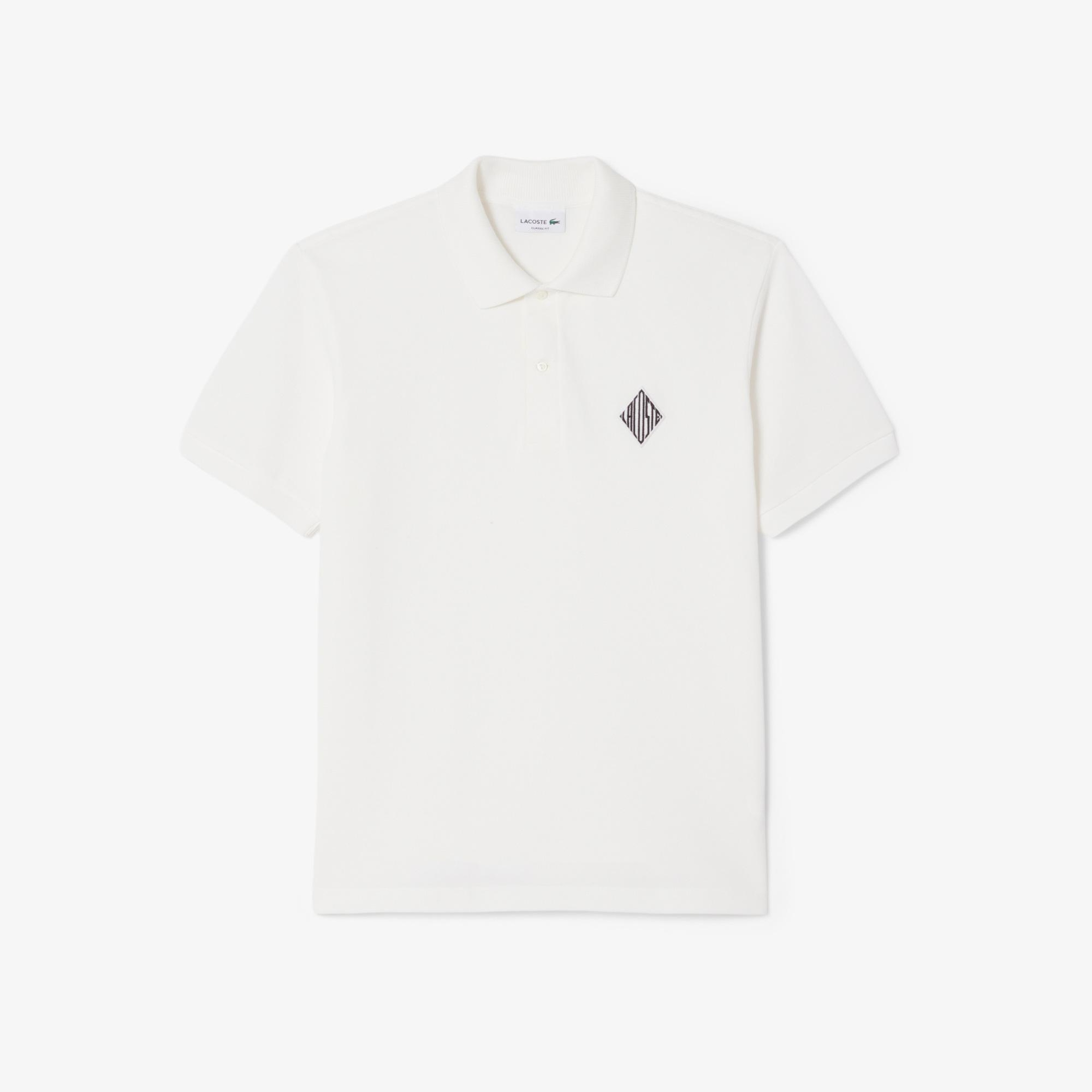 Erkek Classic Fit Beyaz Polo
