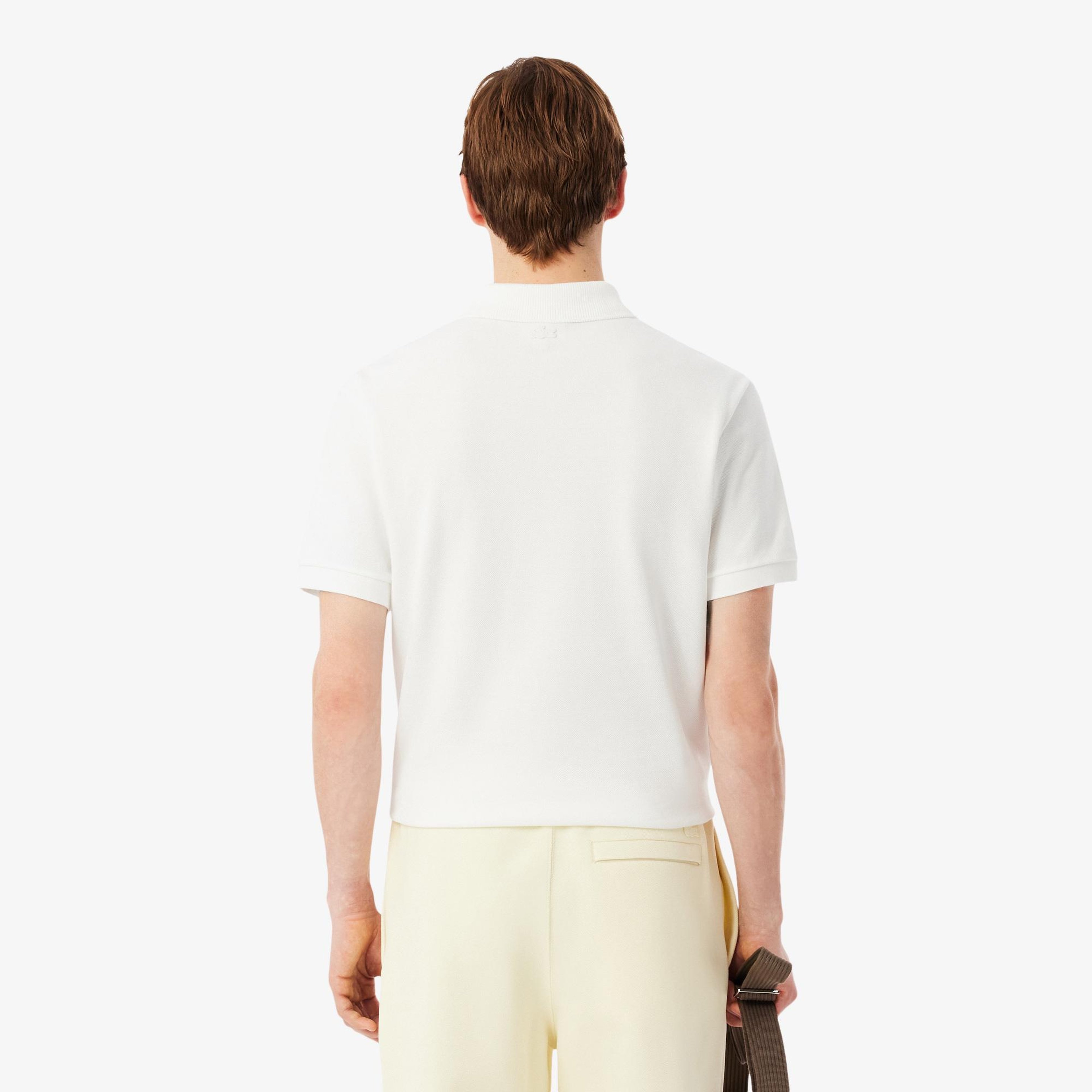 Erkek Classic Fit Beyaz Polo