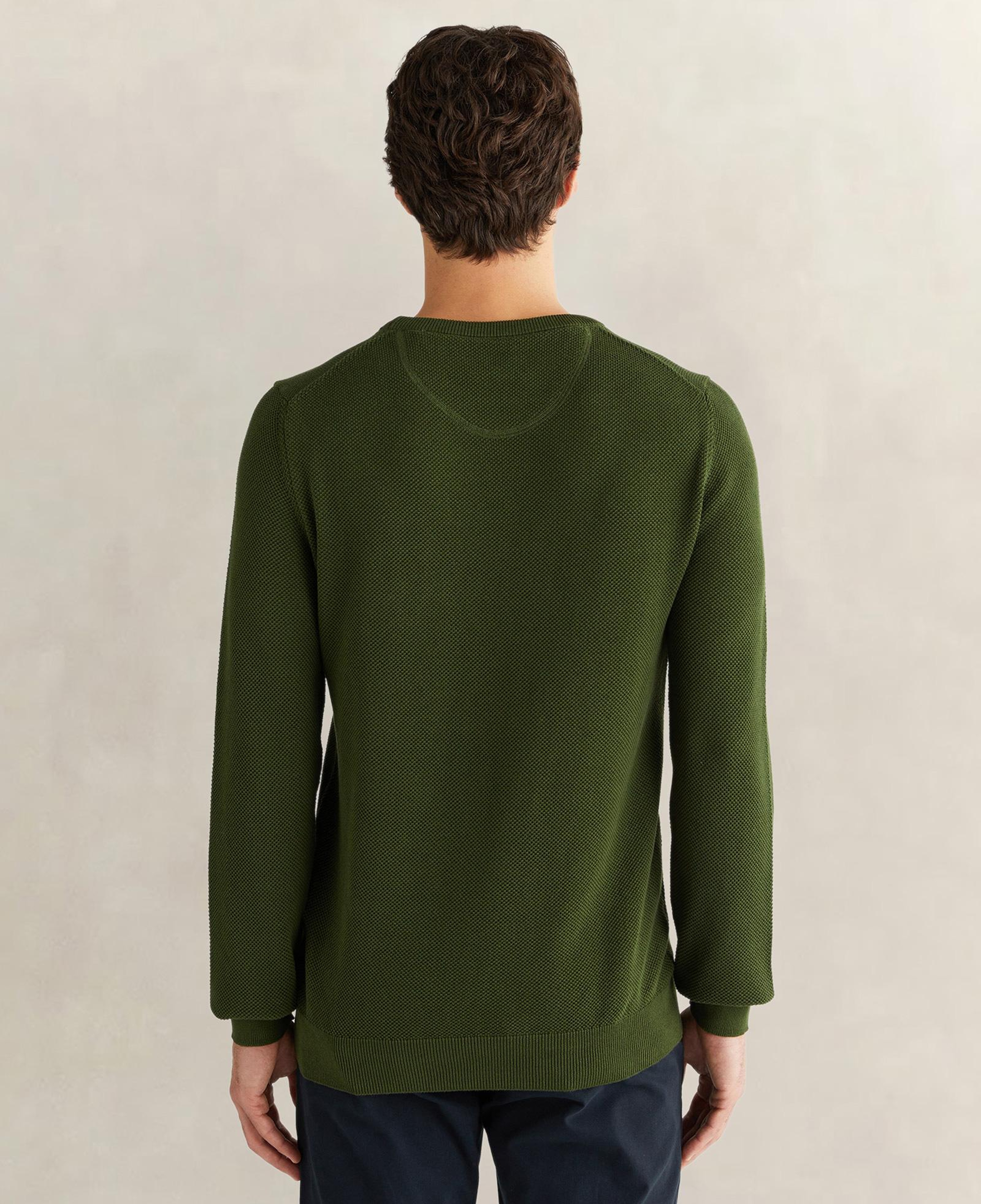 GANT Erkek Haki Regular Fit Bisiklet Yaka Triko