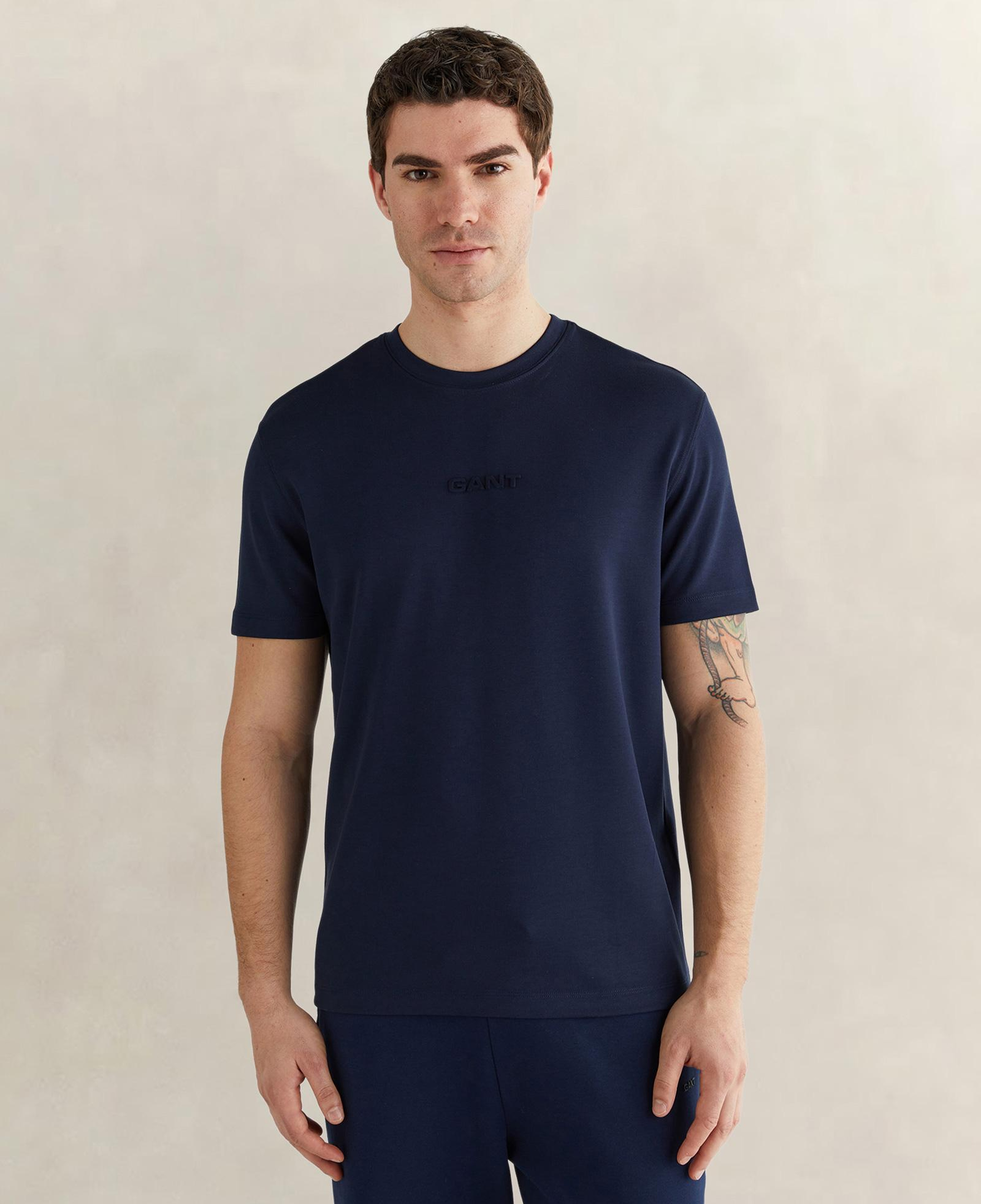 GANT Erkek Lacivert Kısa Kollu T-Shirt