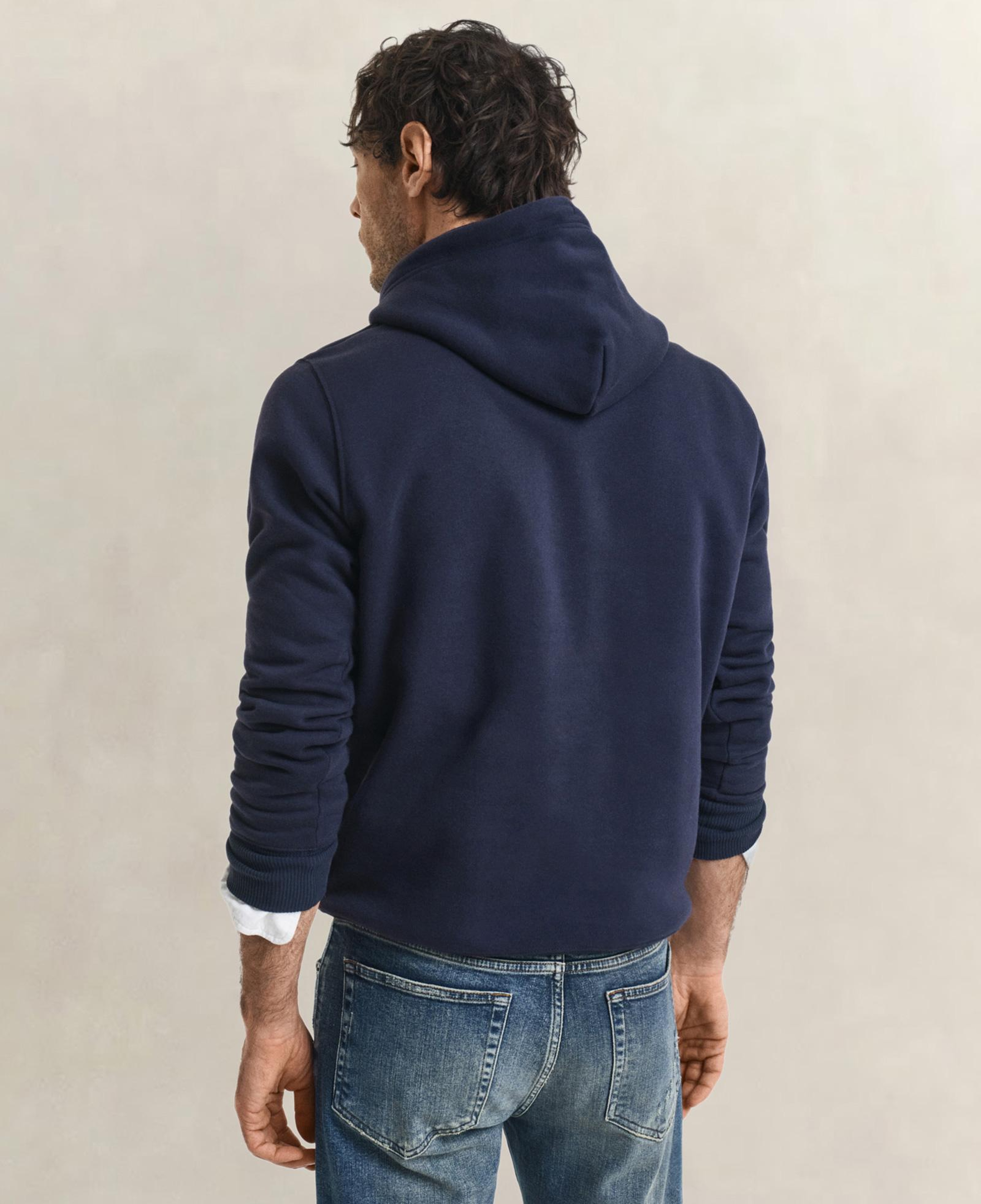 GANT Erkek Lacivert Regular Fit Kapüşonlu Sweatshirt
