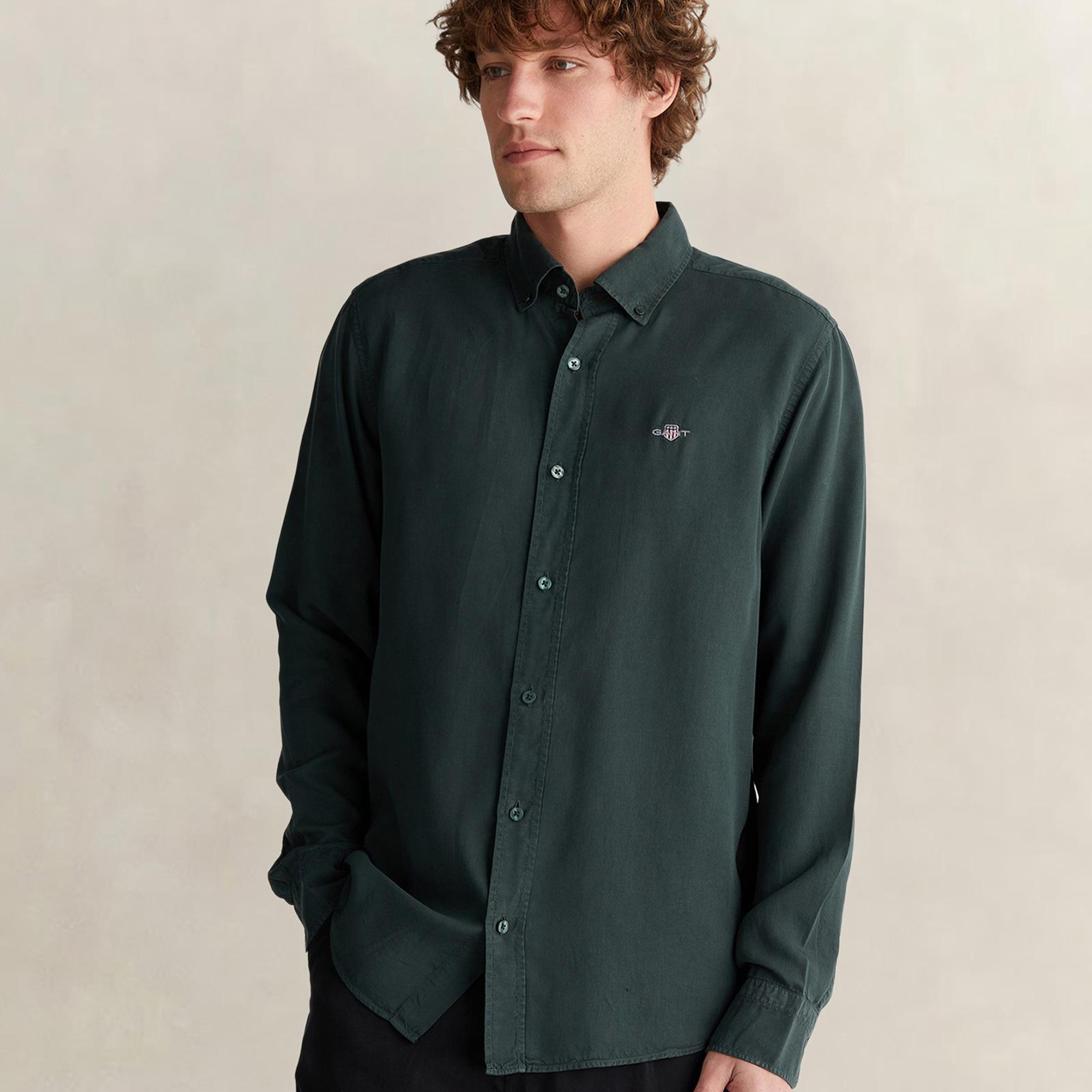 GANT Erkek Regular Fit Yeşil Gömlek