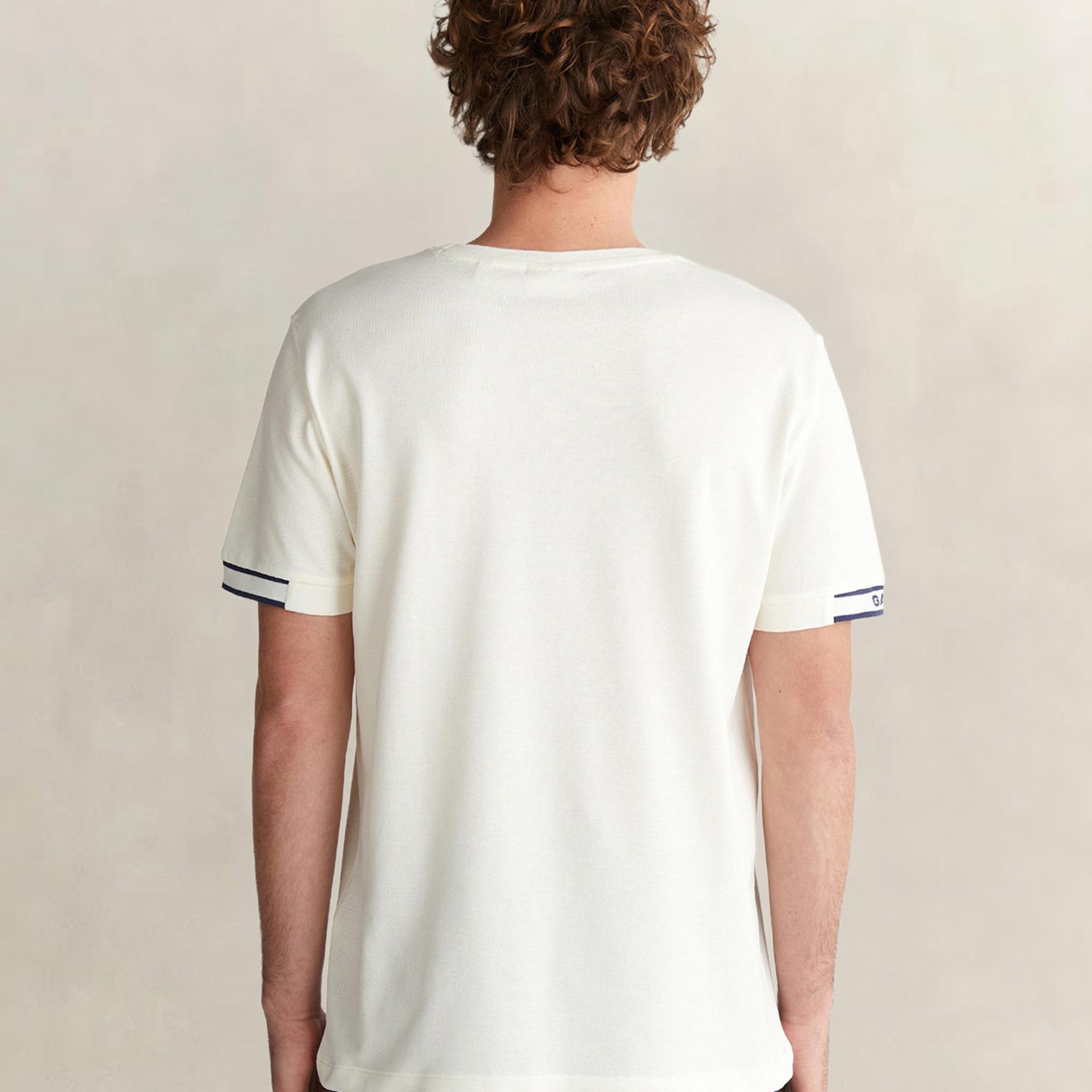 GANT Erkek Beyaz Kısa Kollu T-Shirt
