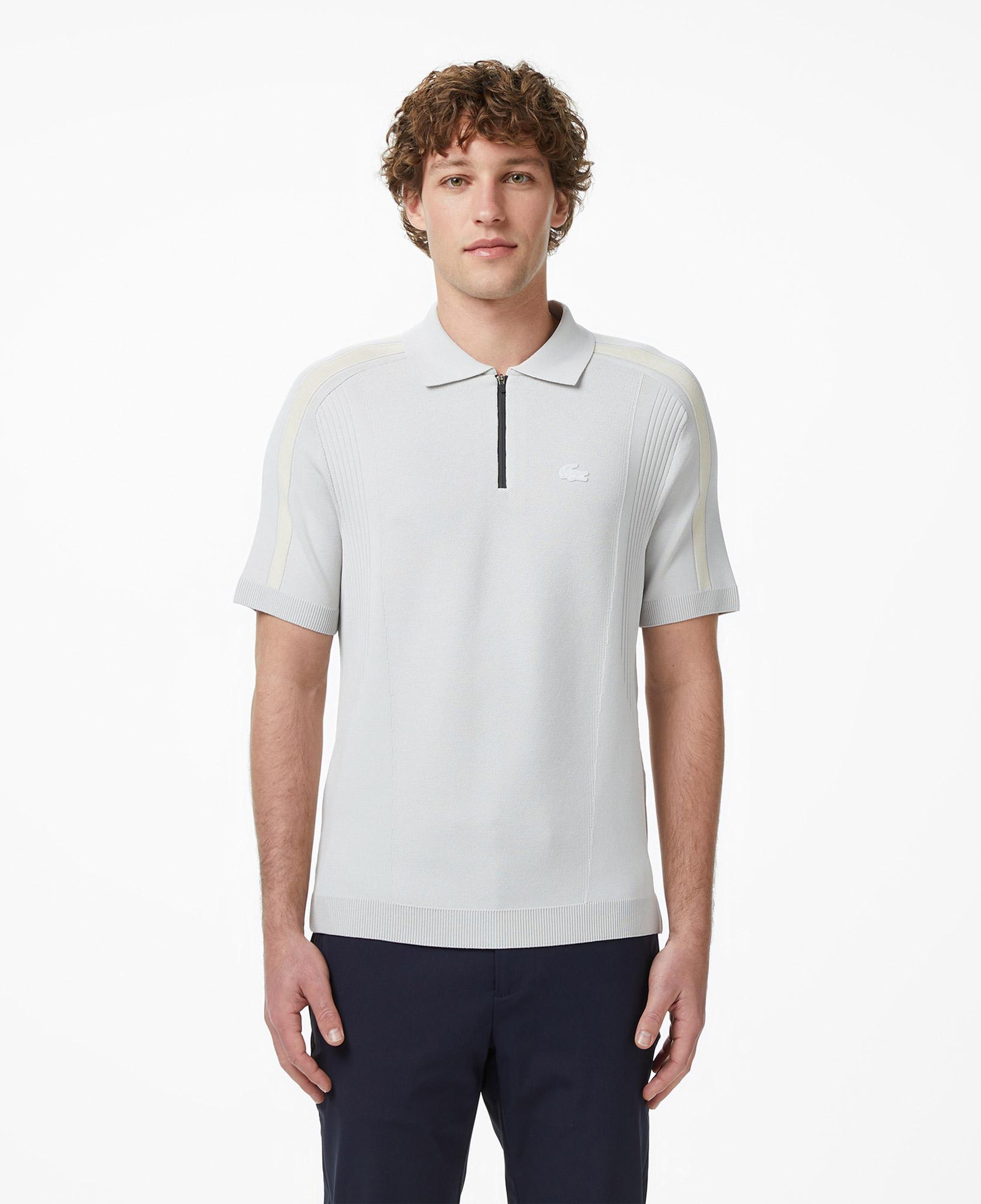Erkek Classic Fit Kısa Kollu Polo Yaka Gri Triko