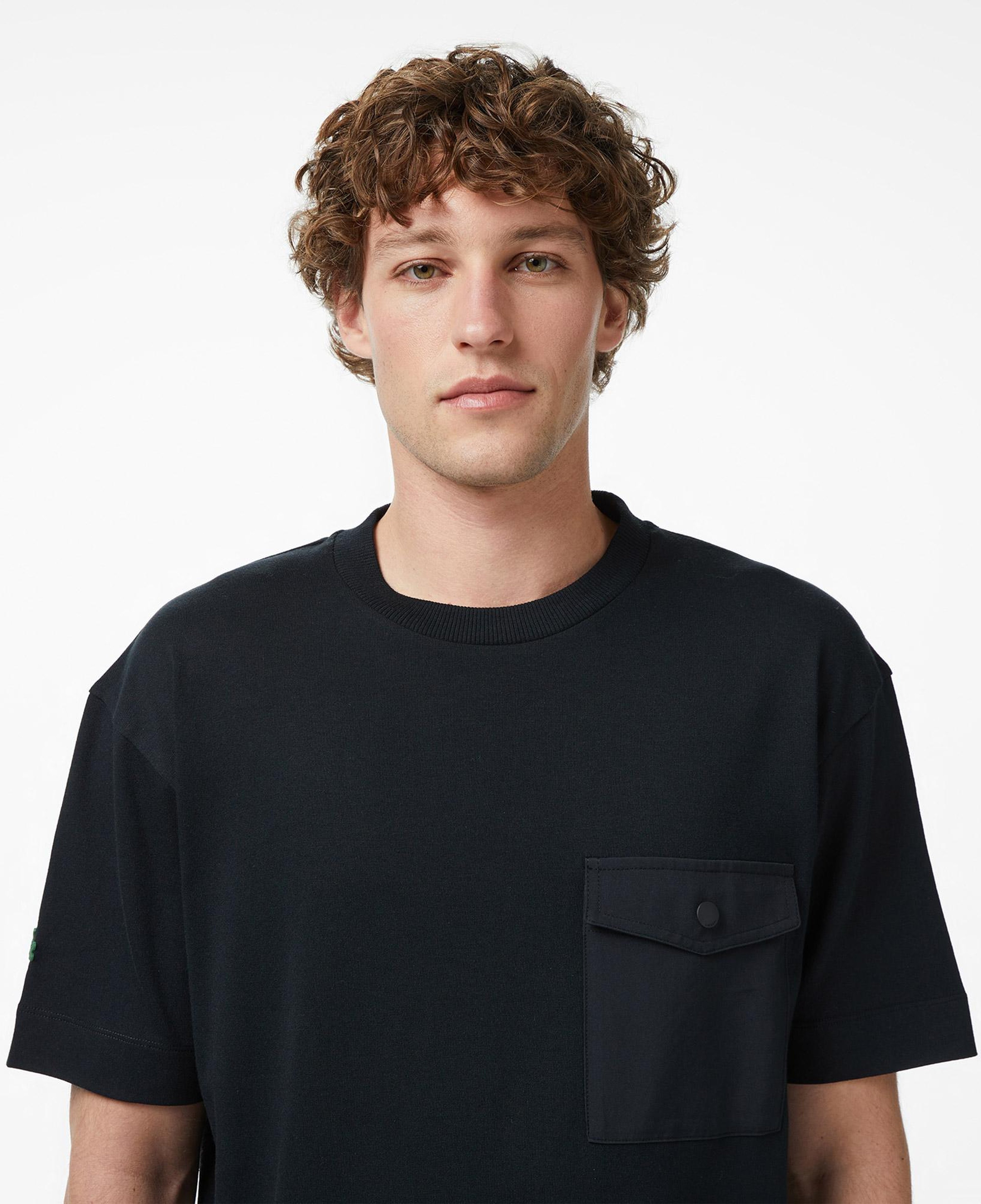 Lacoste Erkek Relaxed Fit Bisiklet Yaka Siyah T-Shirt