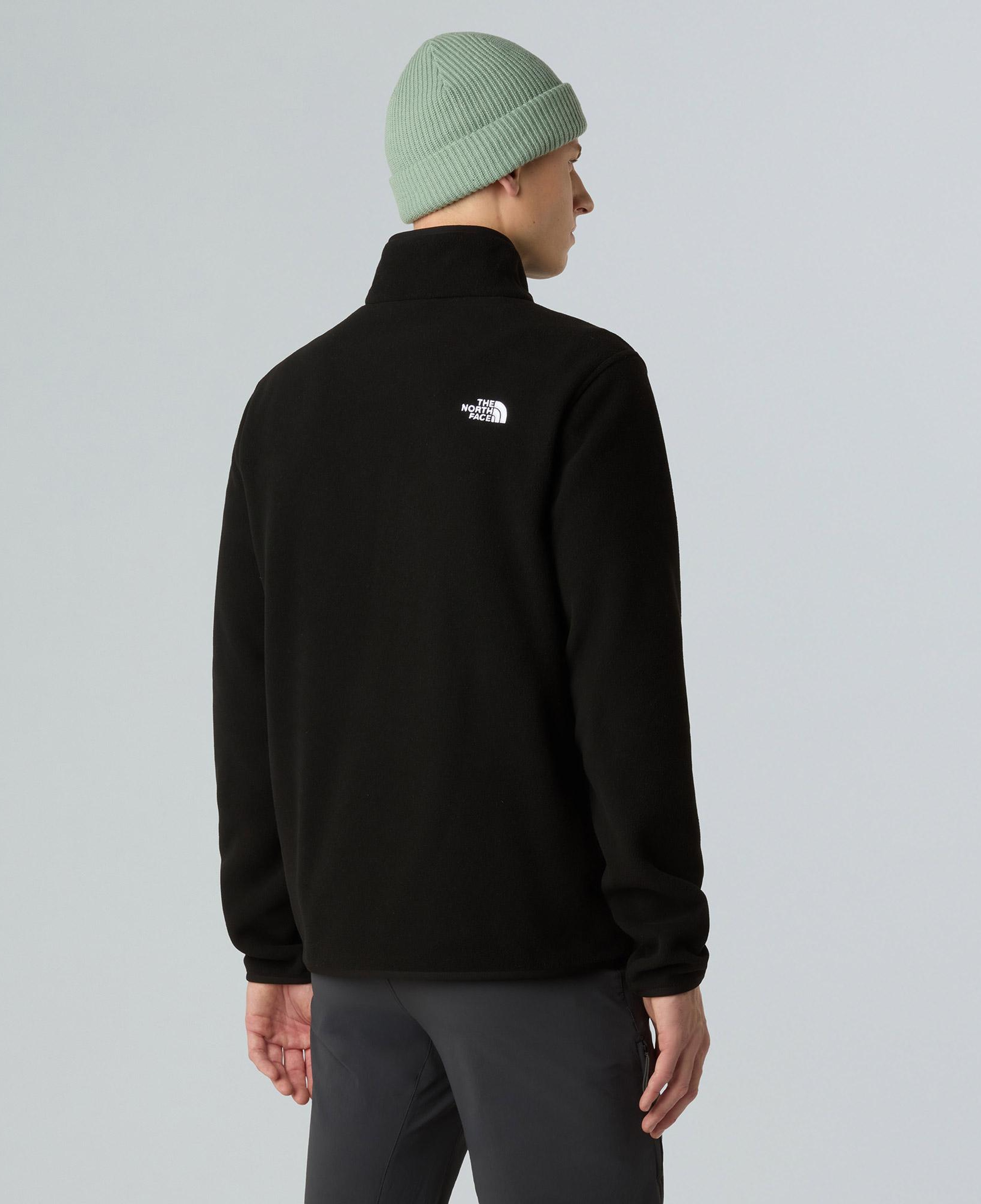 The North Face Glacier Fleece 1/4 Zip Erkek Siyah Outdoor Sweatshirt