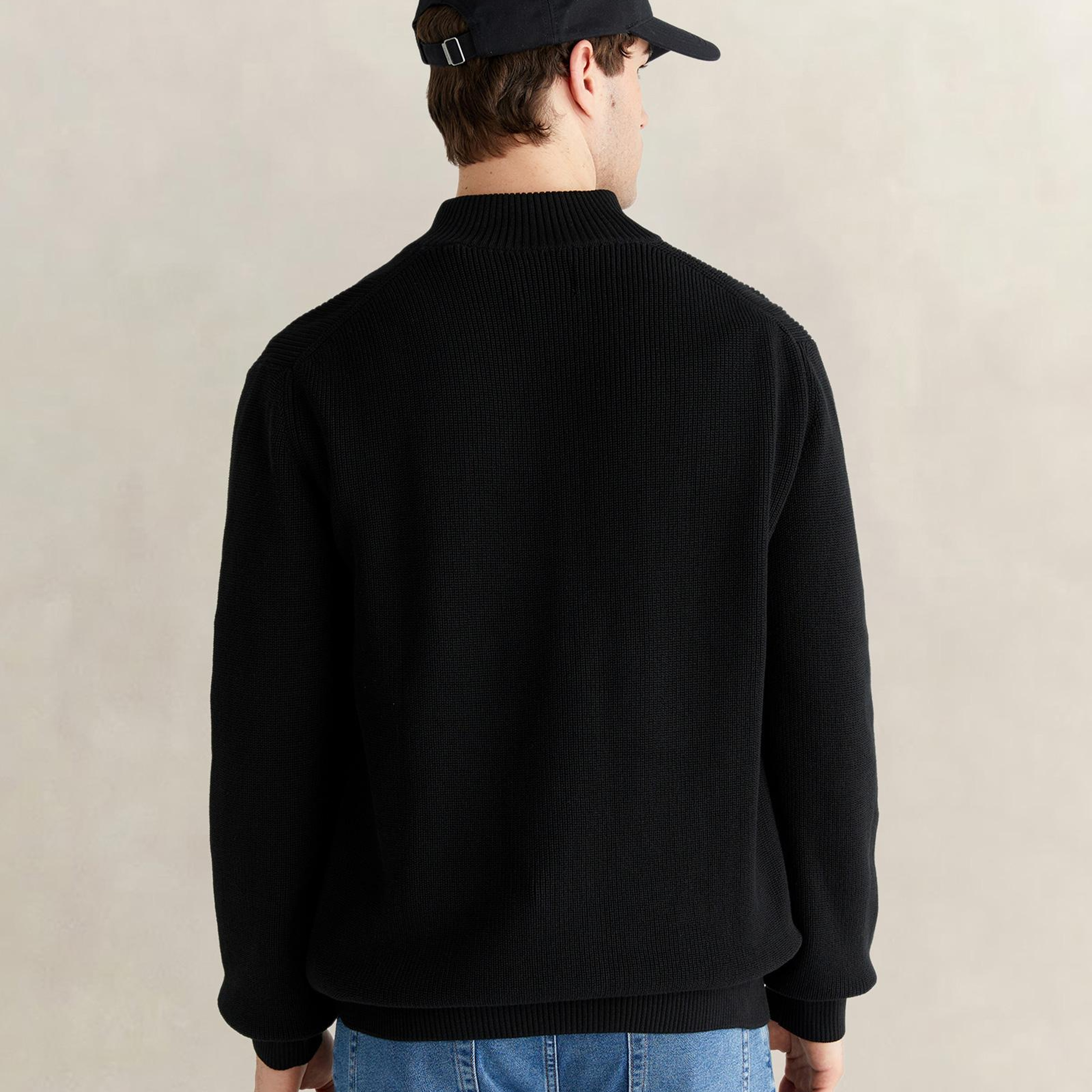 GANT Erkek Siyah Regular Fit Düğmeli Hırka