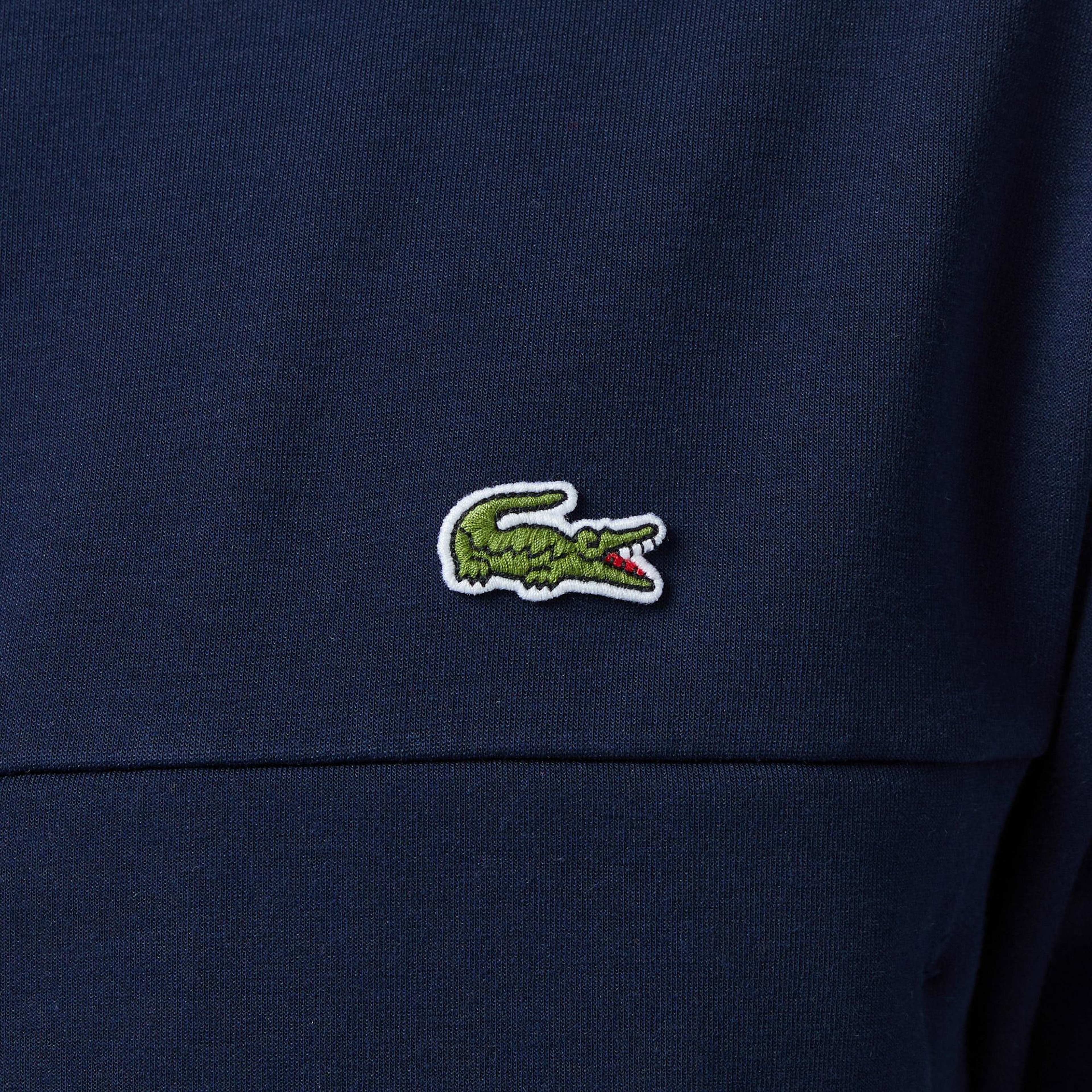Erkek Slim Fit Fermuarlı Lacivert Sweatshirt