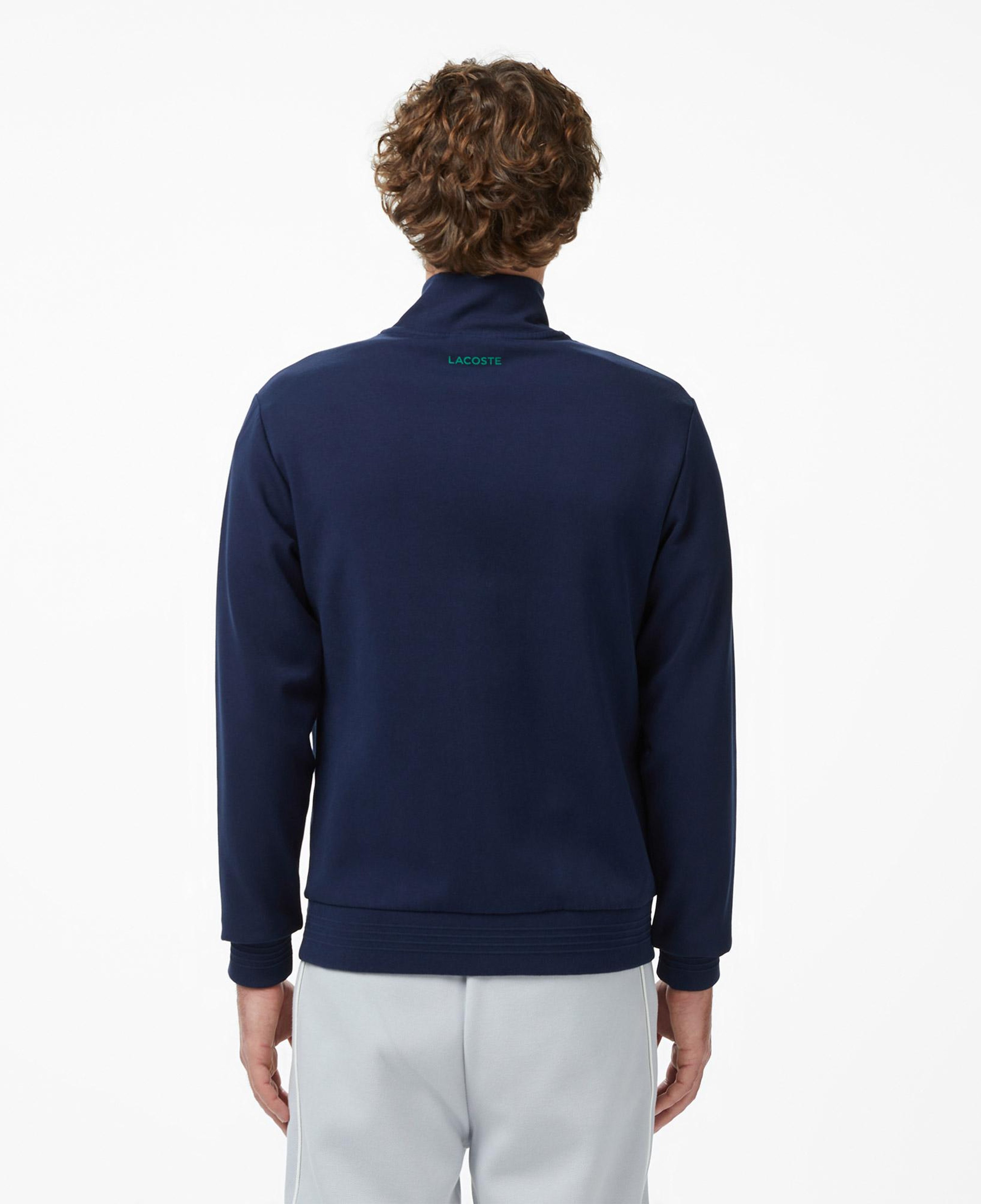 Erkek Slim Fit Fermuarlı Lacivert Sweatshirt