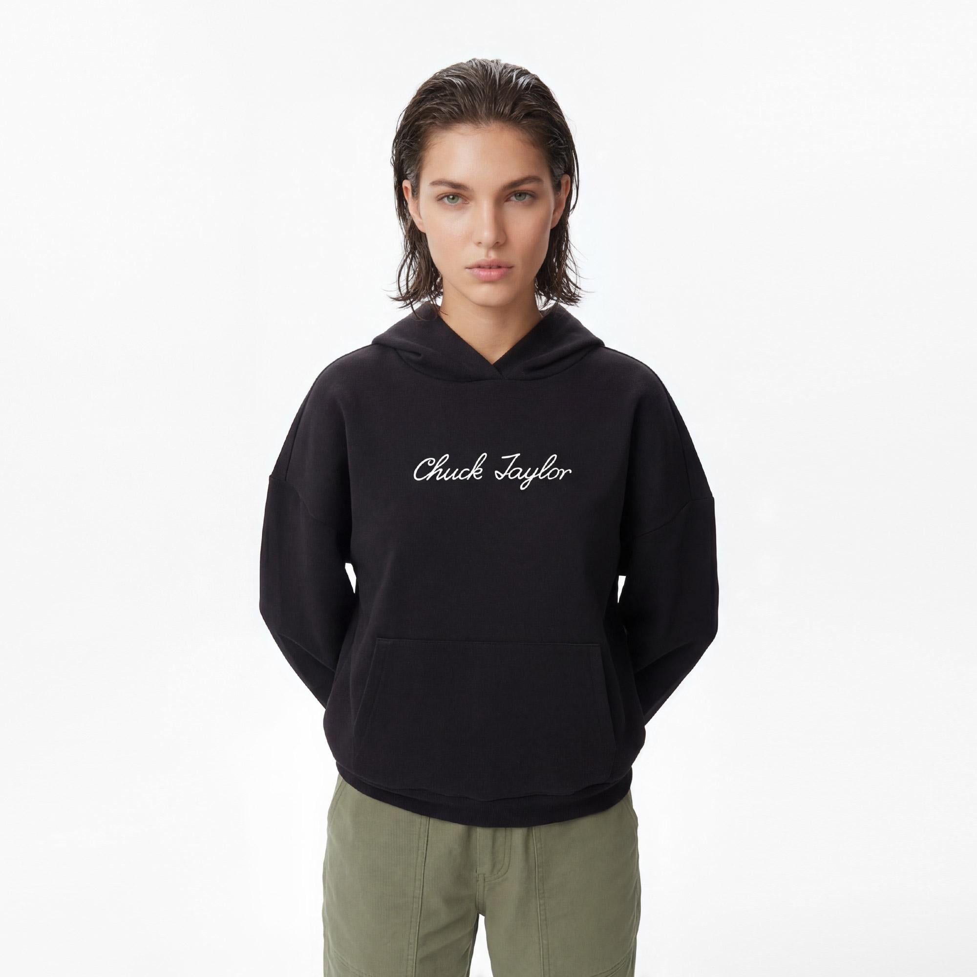 Converse Kadın Siyah Sweatshirt