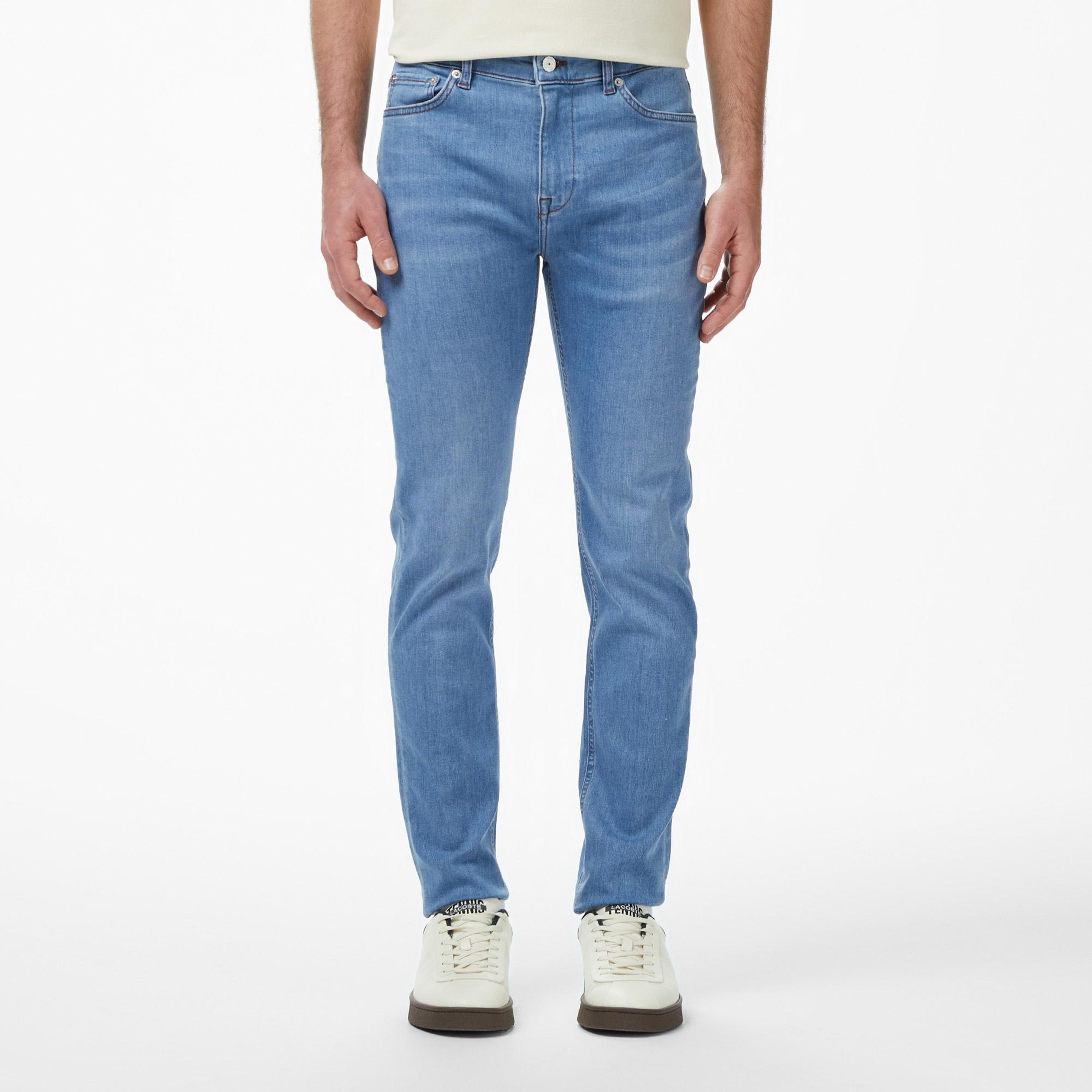 Lacoste Erkek Slim Fit Mavi Jean Pantolon