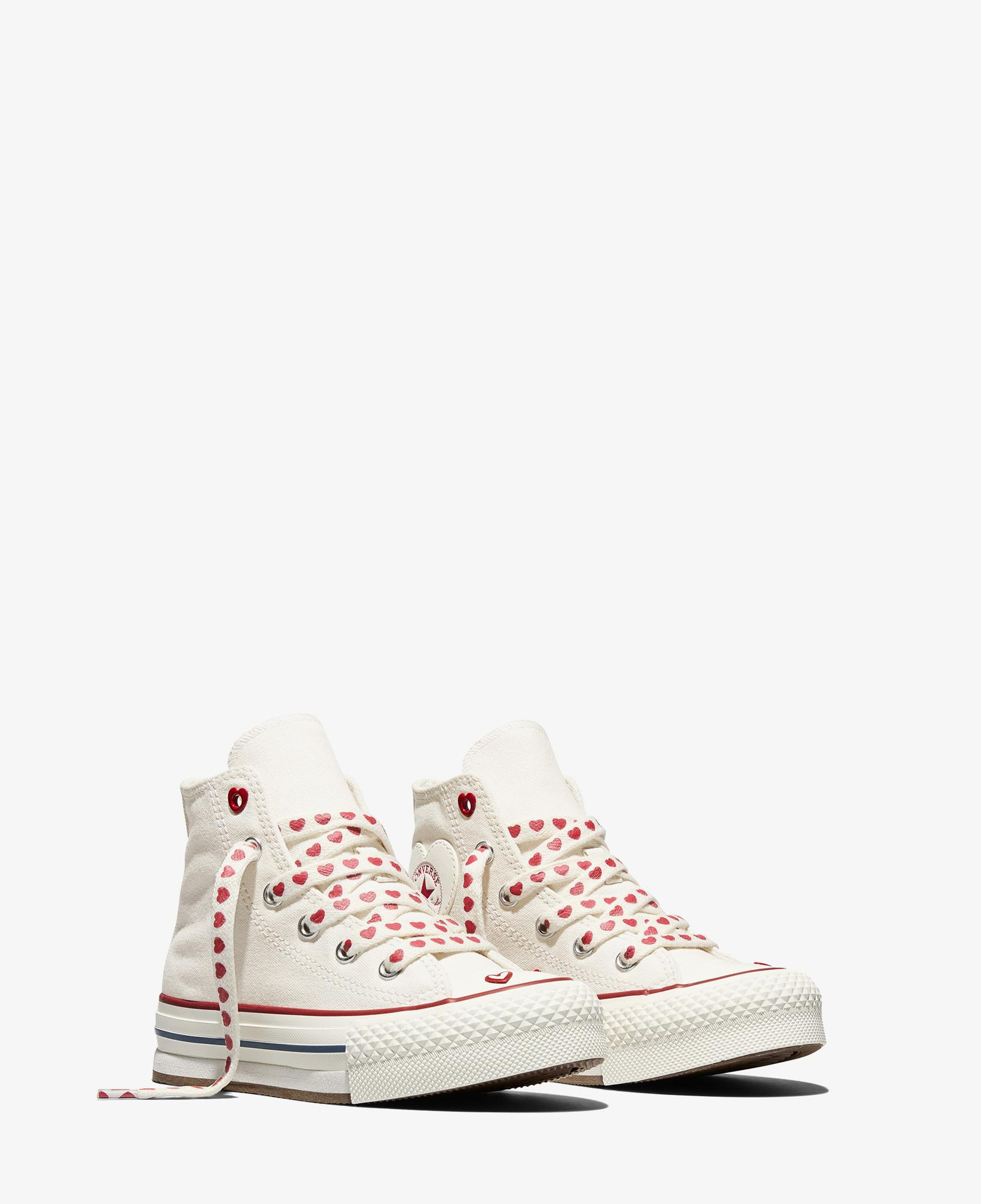 Converse Chucks In Love Chuck Taylor All Star EVA Lift Çocuk Krem Sneaker