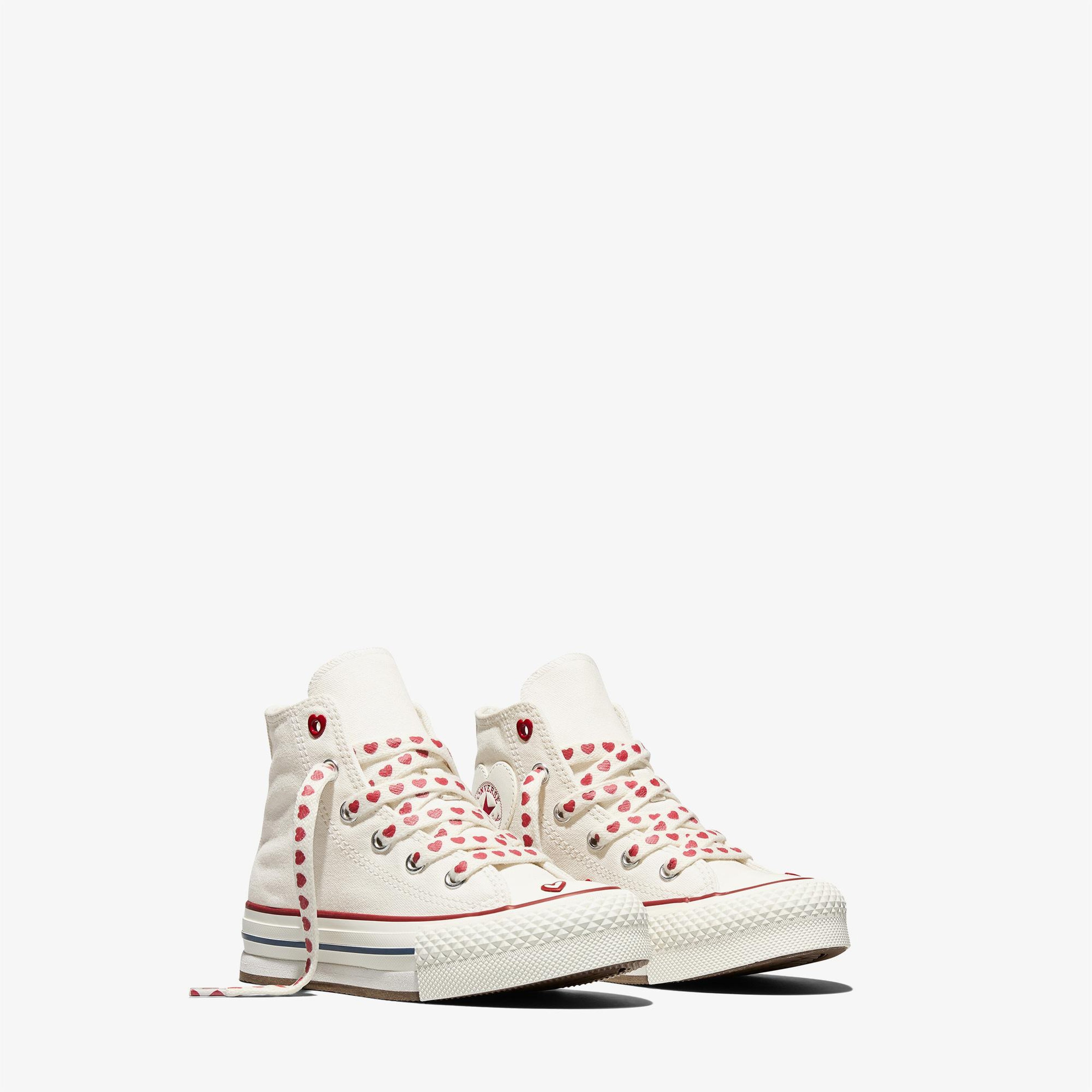 Converse Chucks In Love Chuck Taylor All Star EVA Lift Çocuk Krem Sneaker
