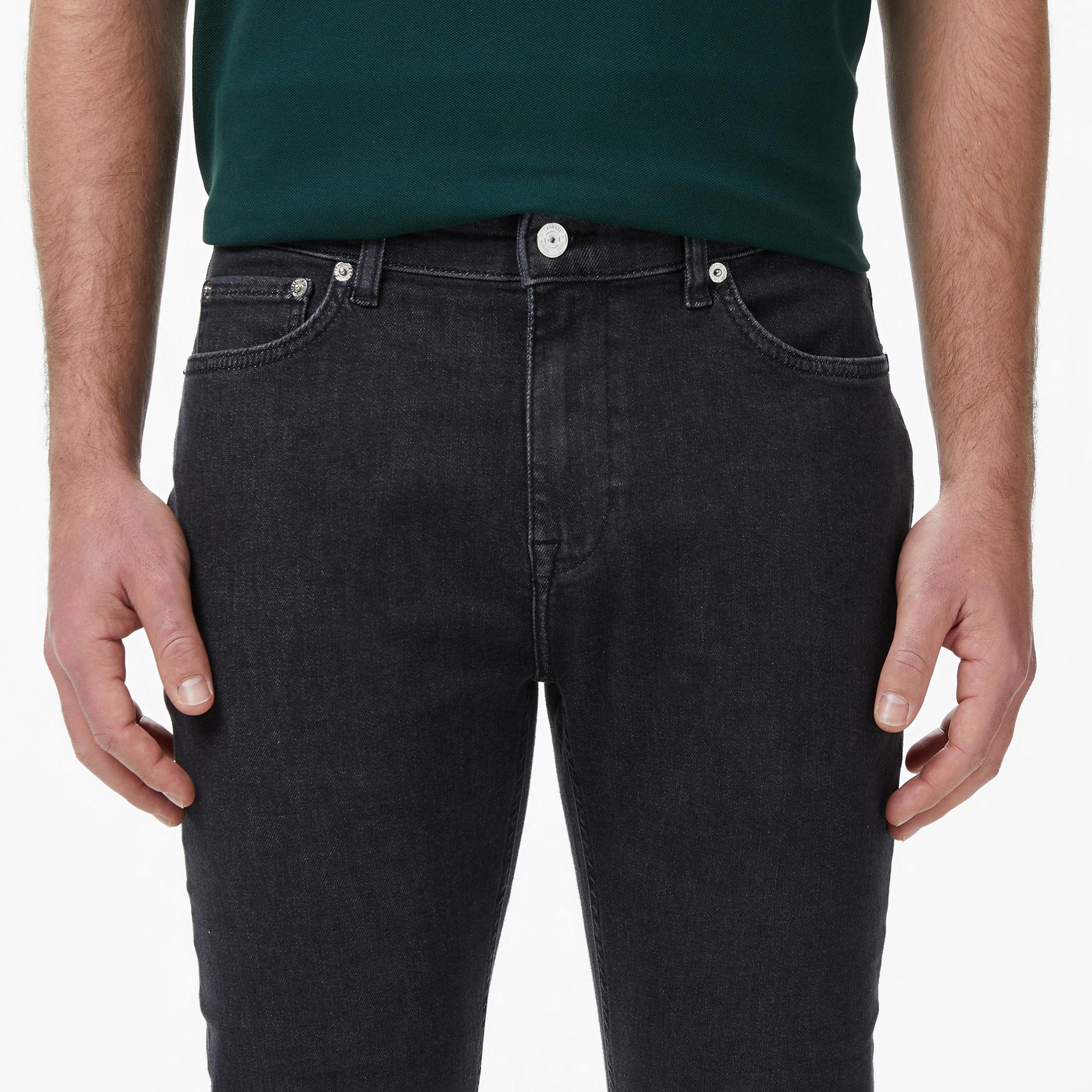 Lacoste Erkek Slim Fit Koyu Mavi Jean Pantolon