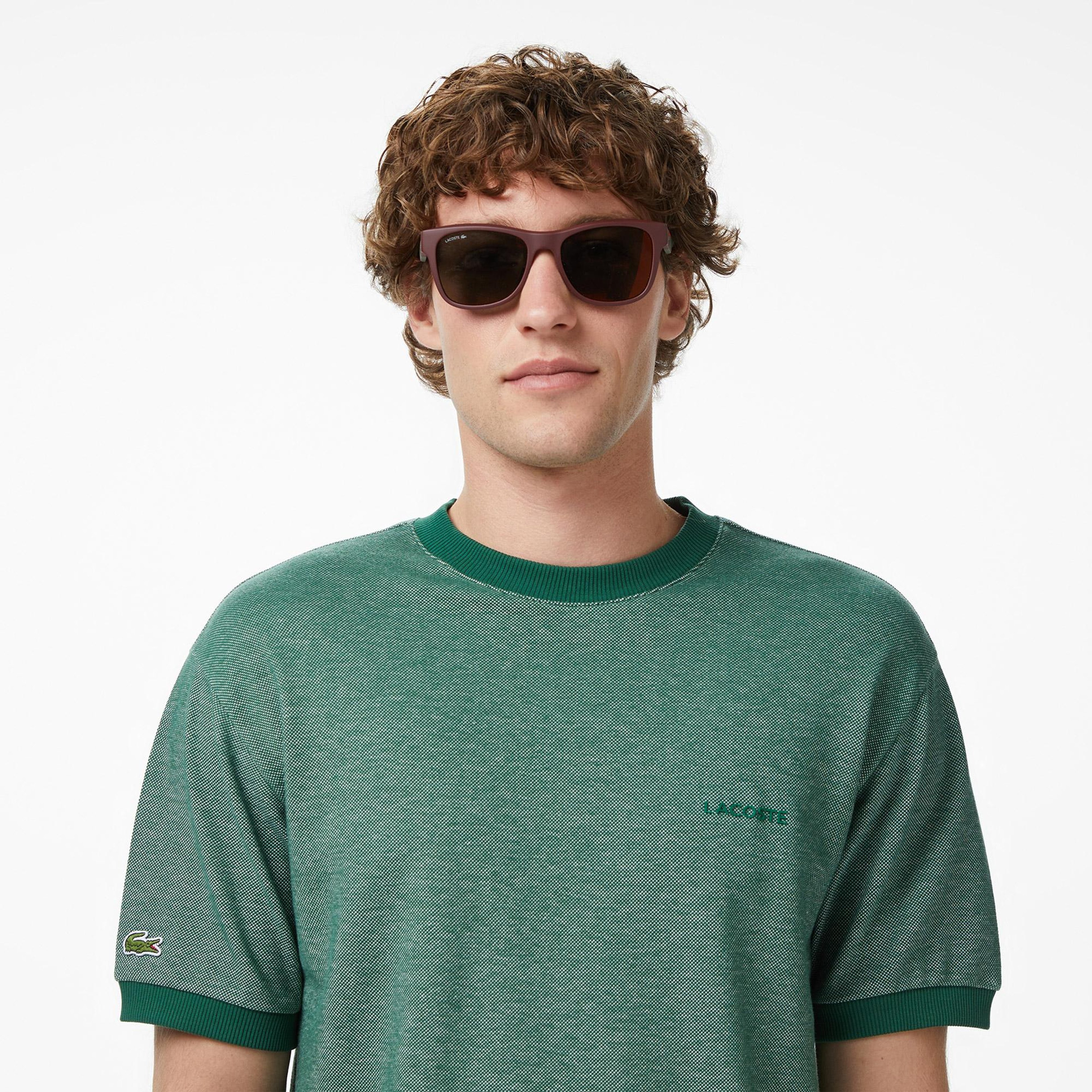 Erkek Relaxed Fit Bisiklet Yaka Koyu Yeşil T-Shirt