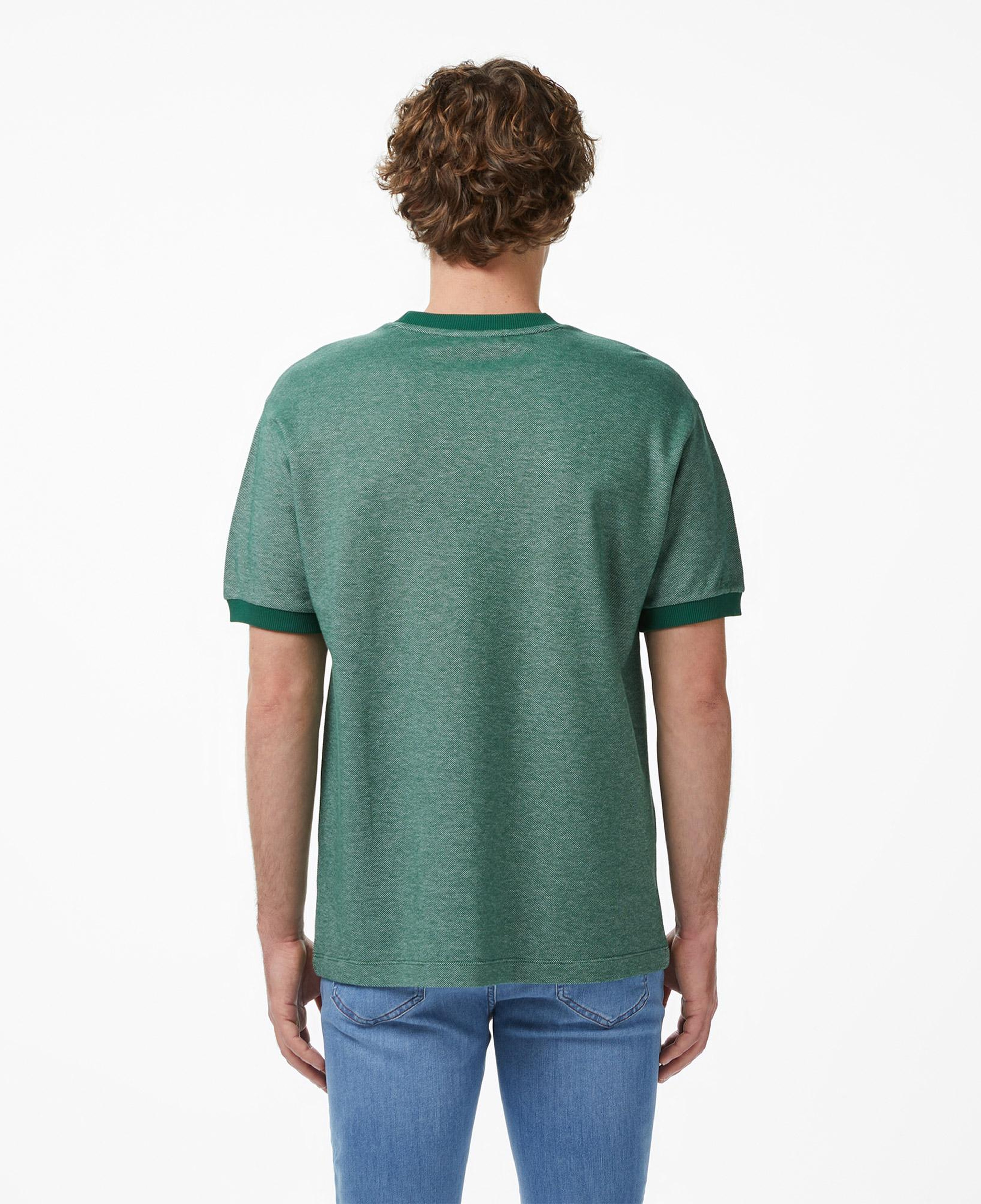 Erkek Relaxed Fit Bisiklet Yaka Koyu Yeşil T-Shirt