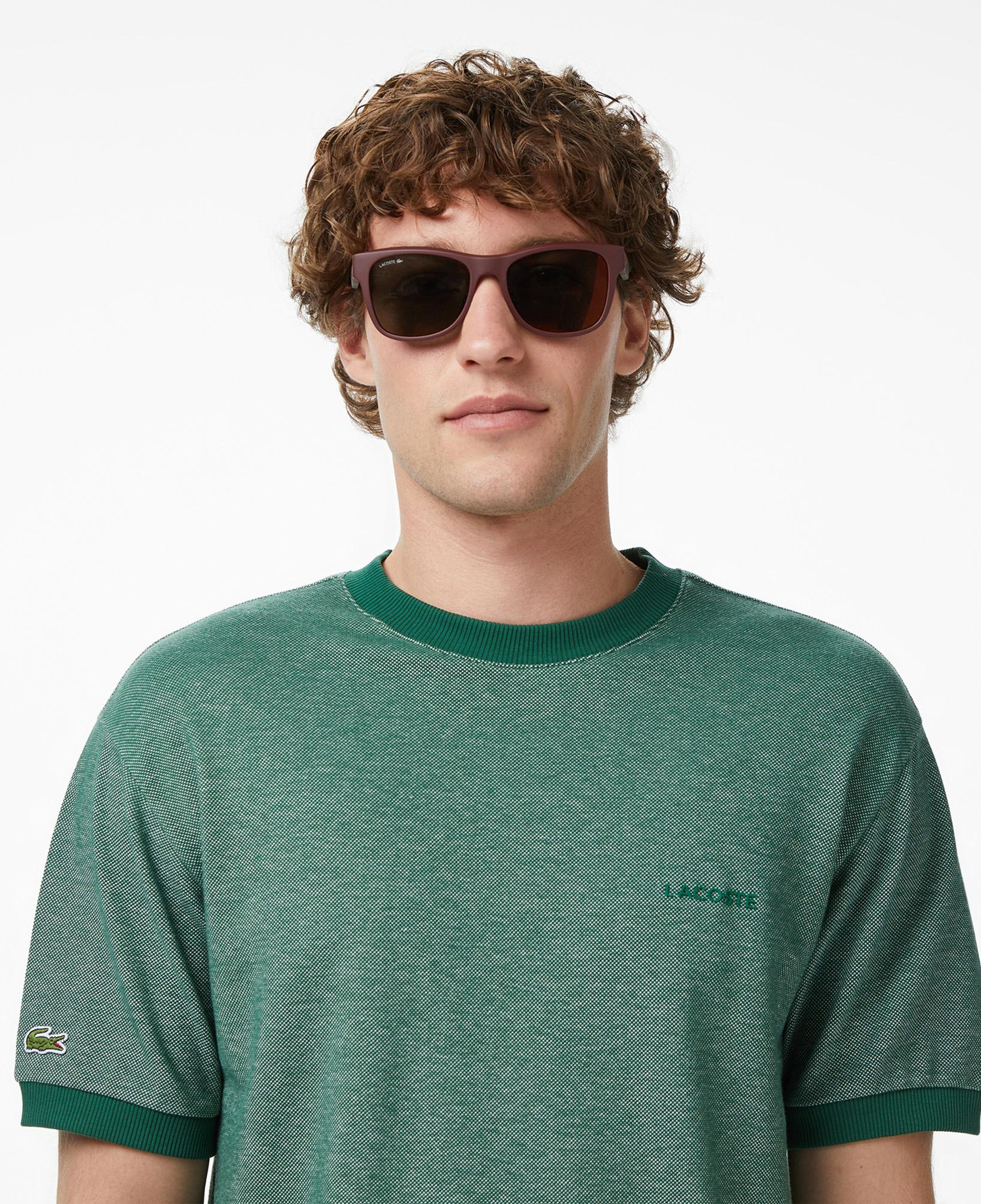 Erkek Relaxed Fit Bisiklet Yaka Koyu Yeşil T-Shirt