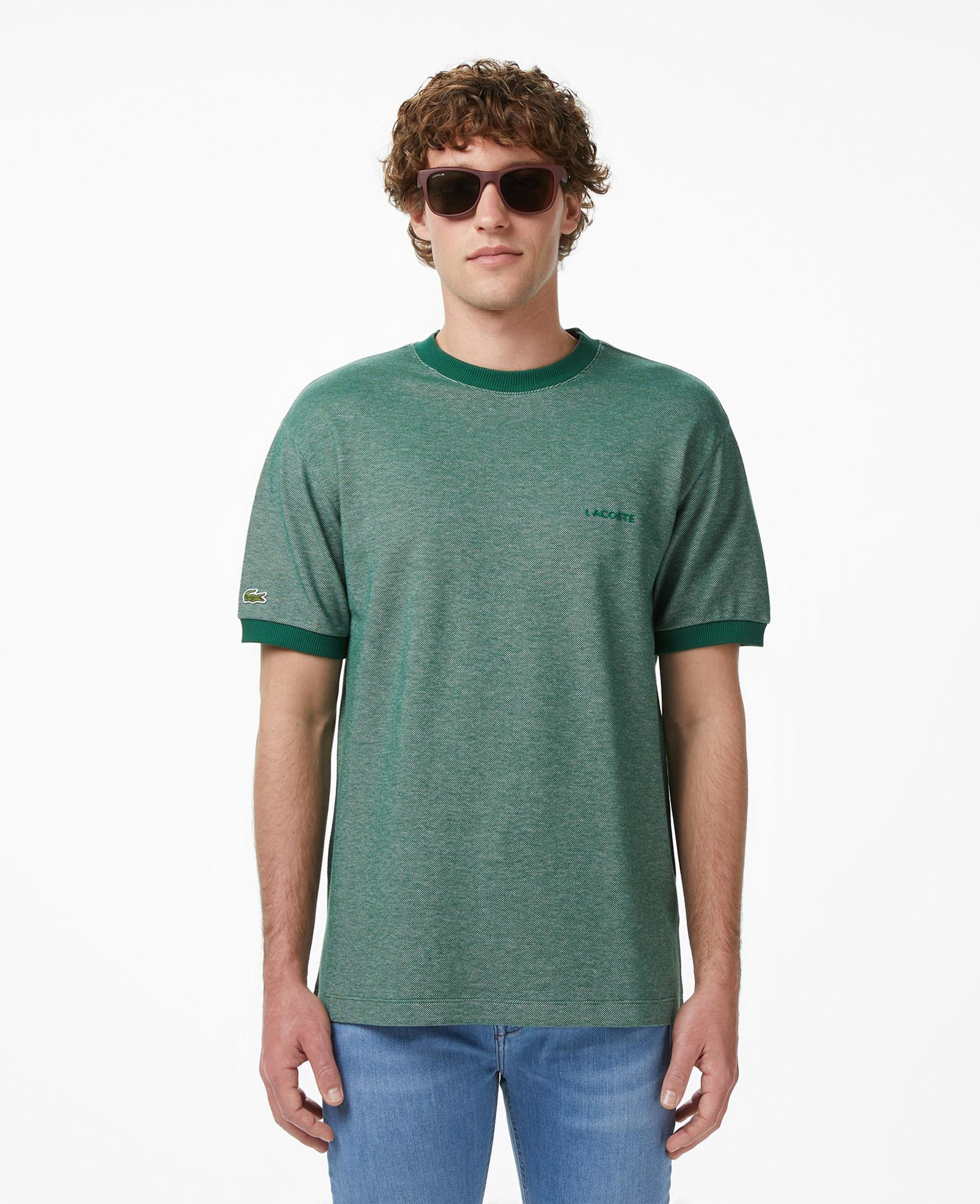 Erkek Relaxed Fit Bisiklet Yaka Koyu Yeşil T-Shirt