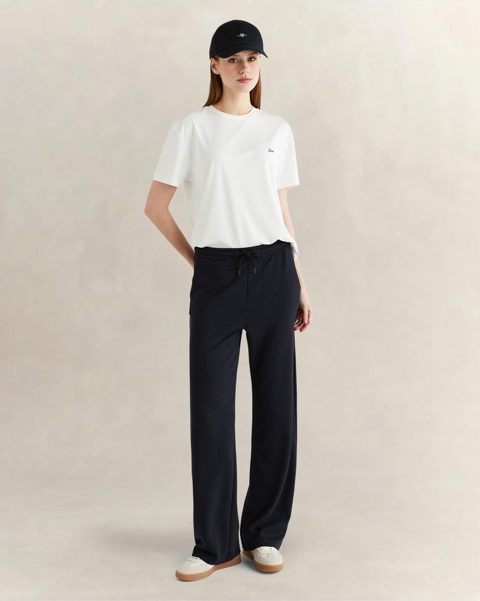 GANT Kadın Siyah Relaxed Fit Eşofman Altı