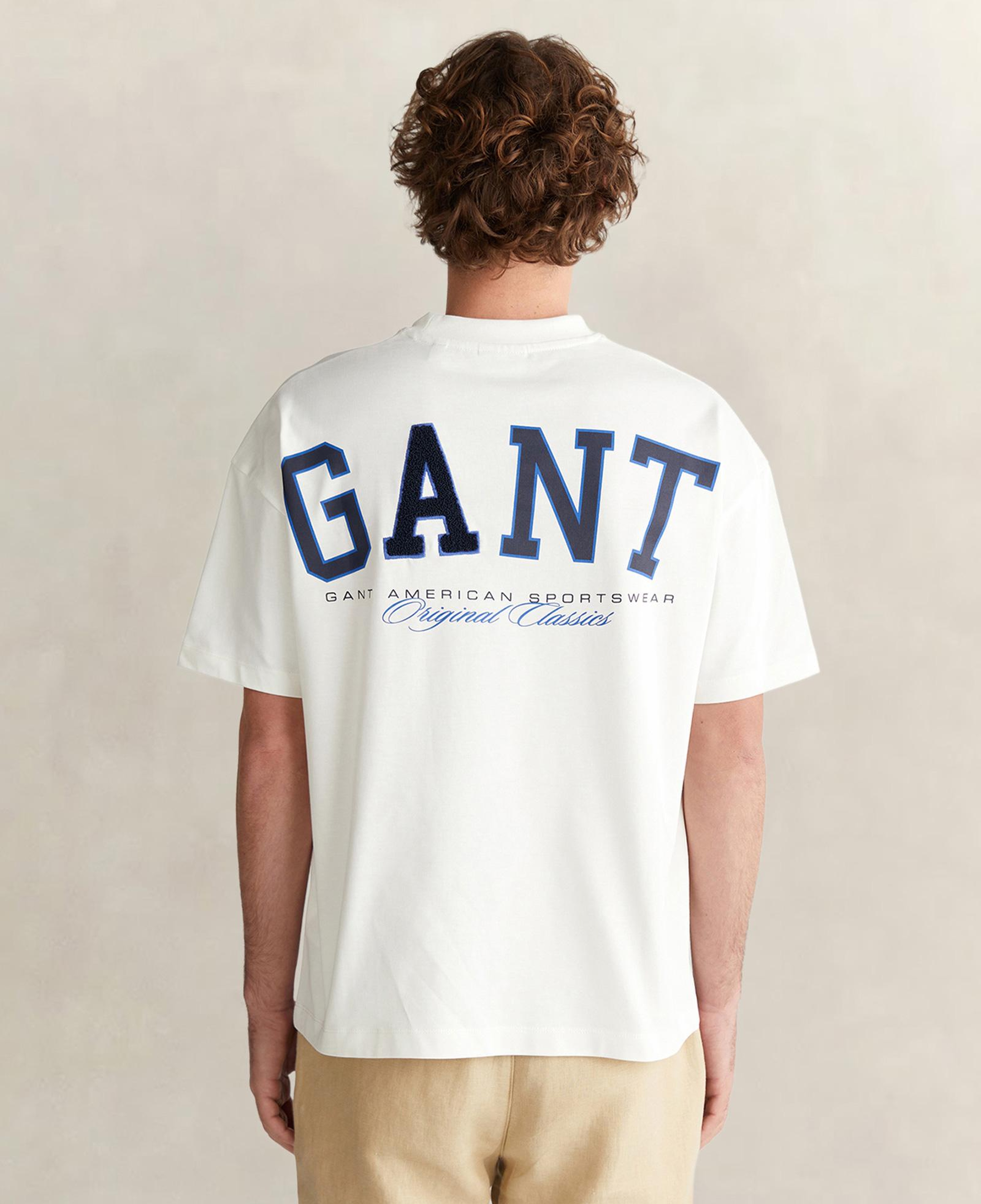 GANT Erkek Beyaz Kısa Kollu T-Shirt