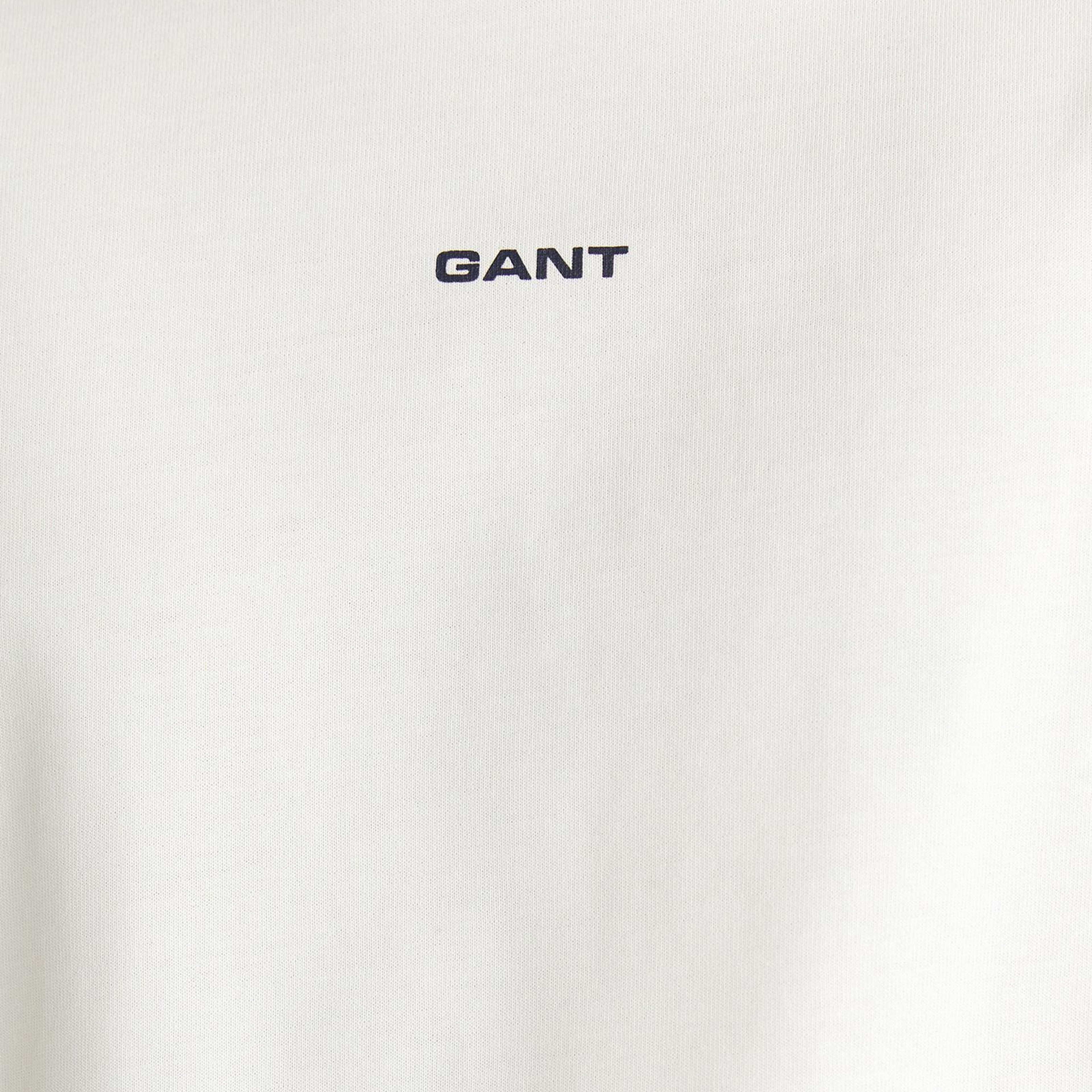 GANT Erkek Beyaz Kısa Kollu T-Shirt