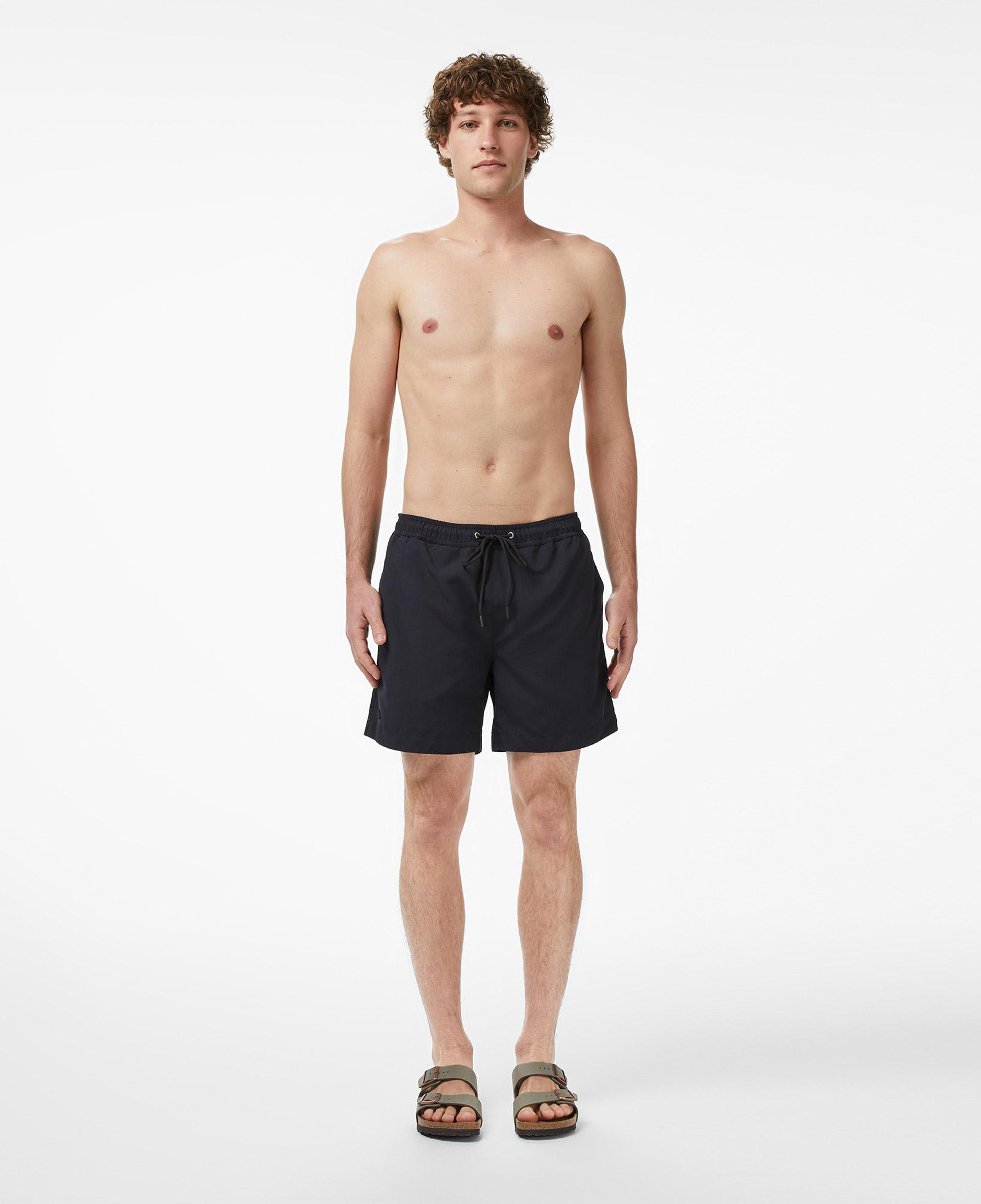 Erkek Regular Fit Siyah Deniz Şortu