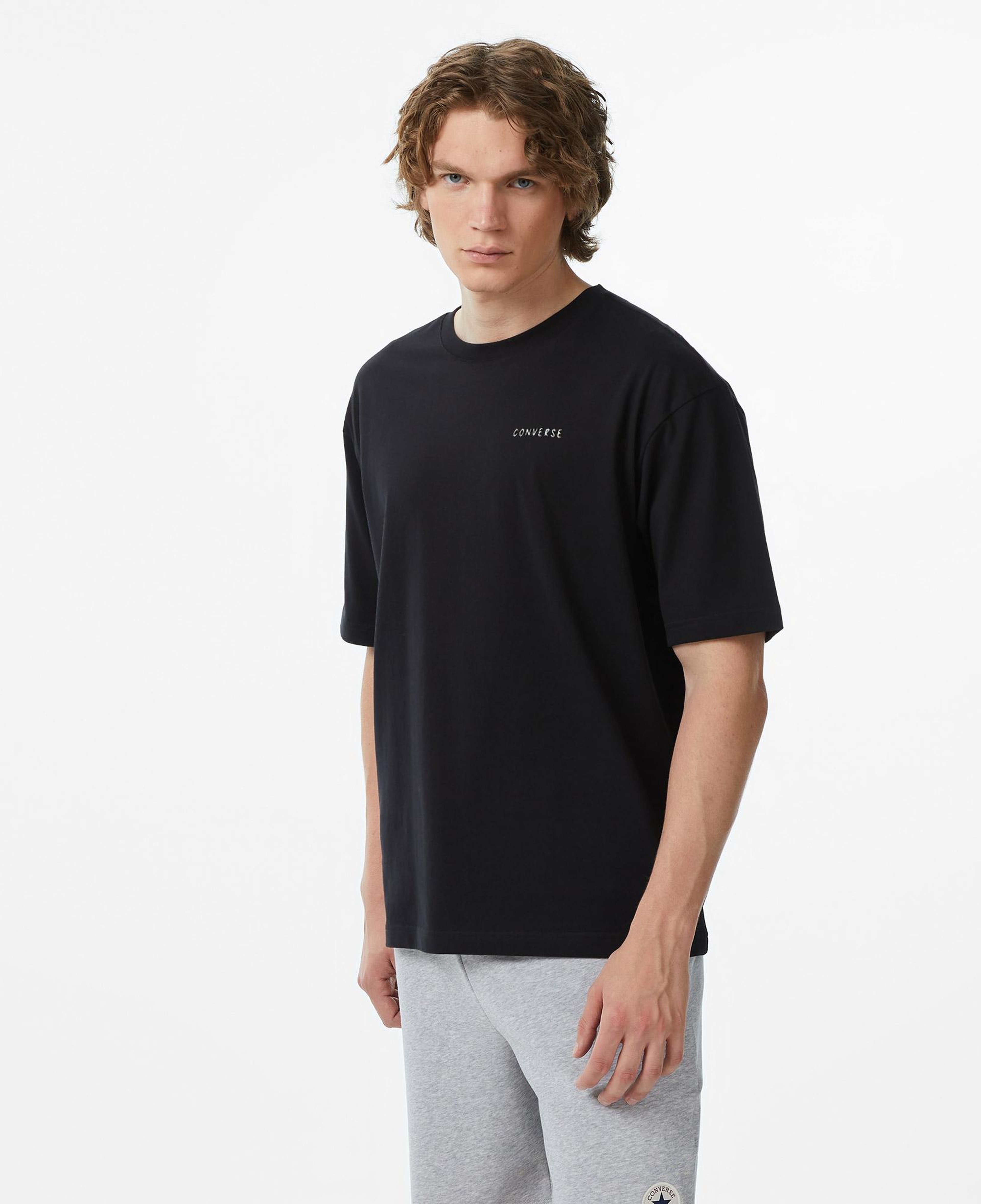 Converse Erkek Siyah Grafik Baskılı T-Shirt