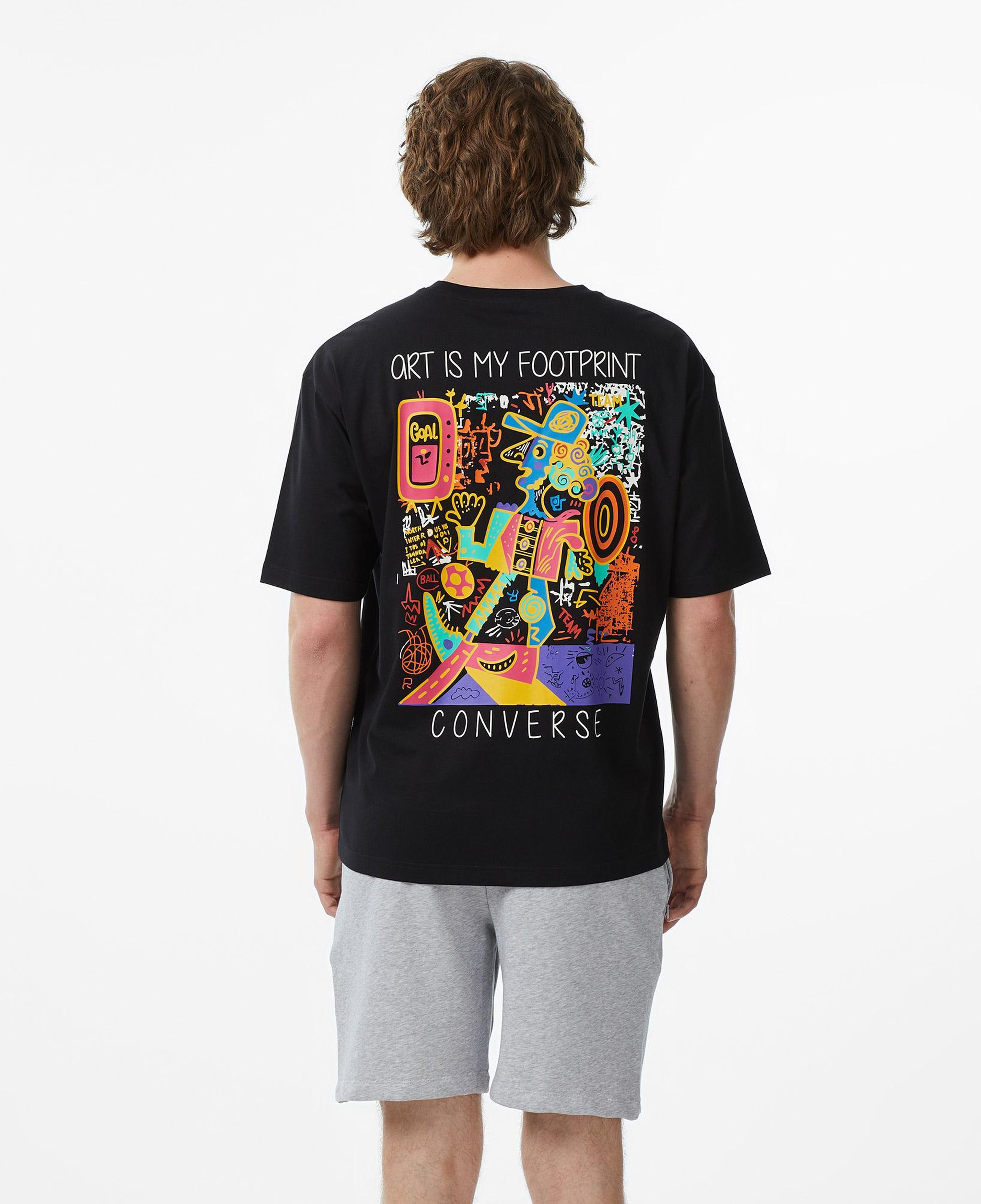 Converse Erkek Siyah Grafik Baskılı T-Shirt