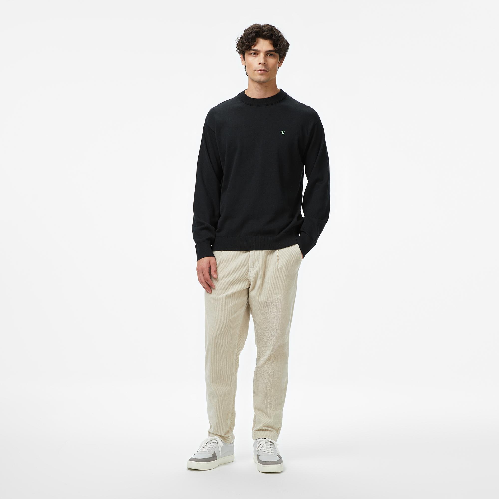 Calvin Klein Cotton Erkek Siyah Triko